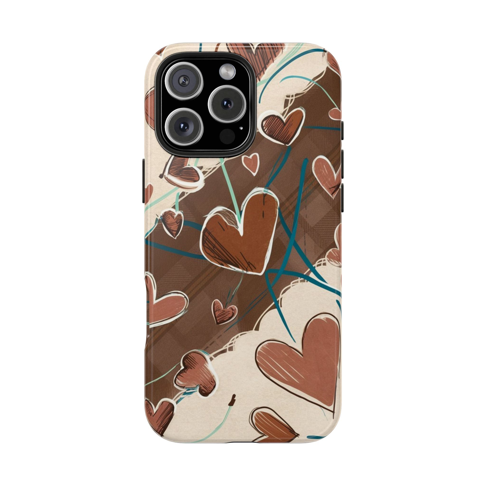 Hearts au Naturel - Tough Case for iPhone 14, 15, 16 - Spruced Roost