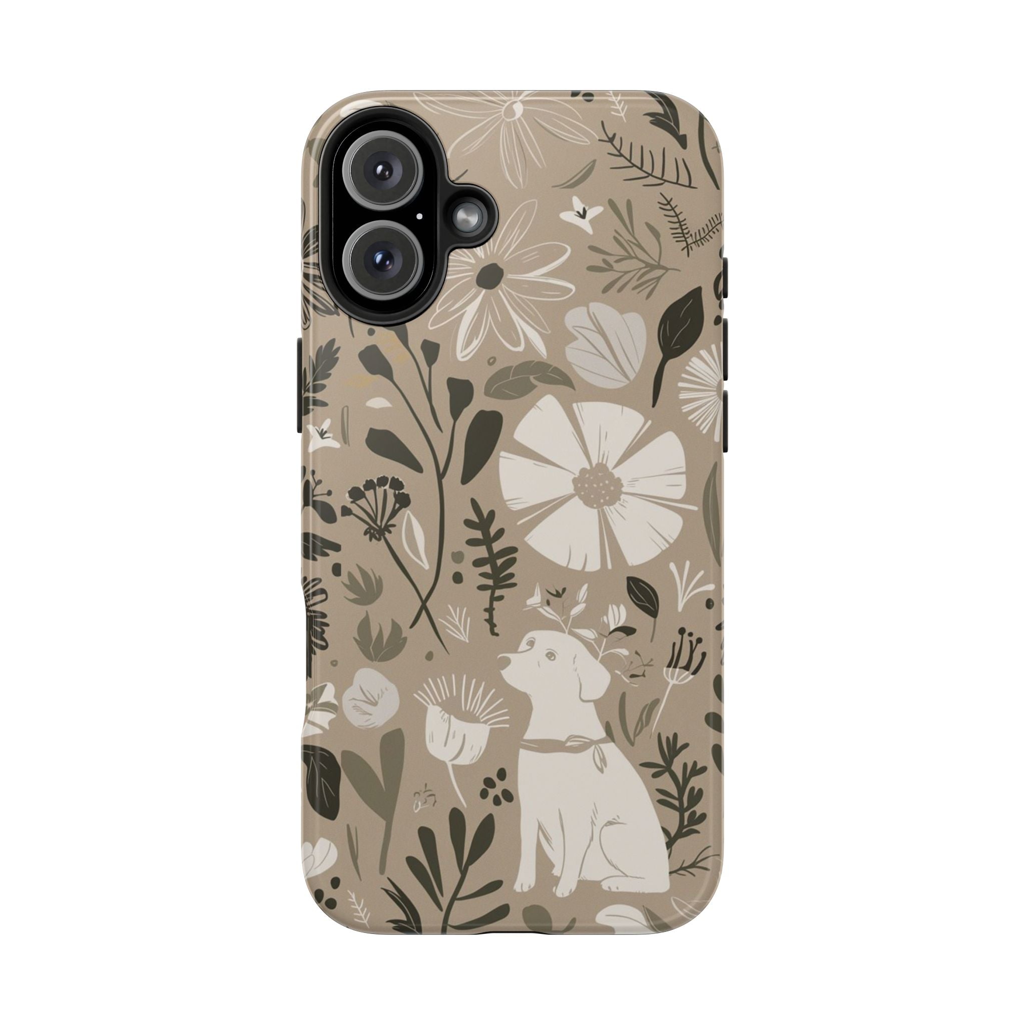 Natural Flower Dog - Tough Case for iPhone 14, 15, 16 - Spruced Roost