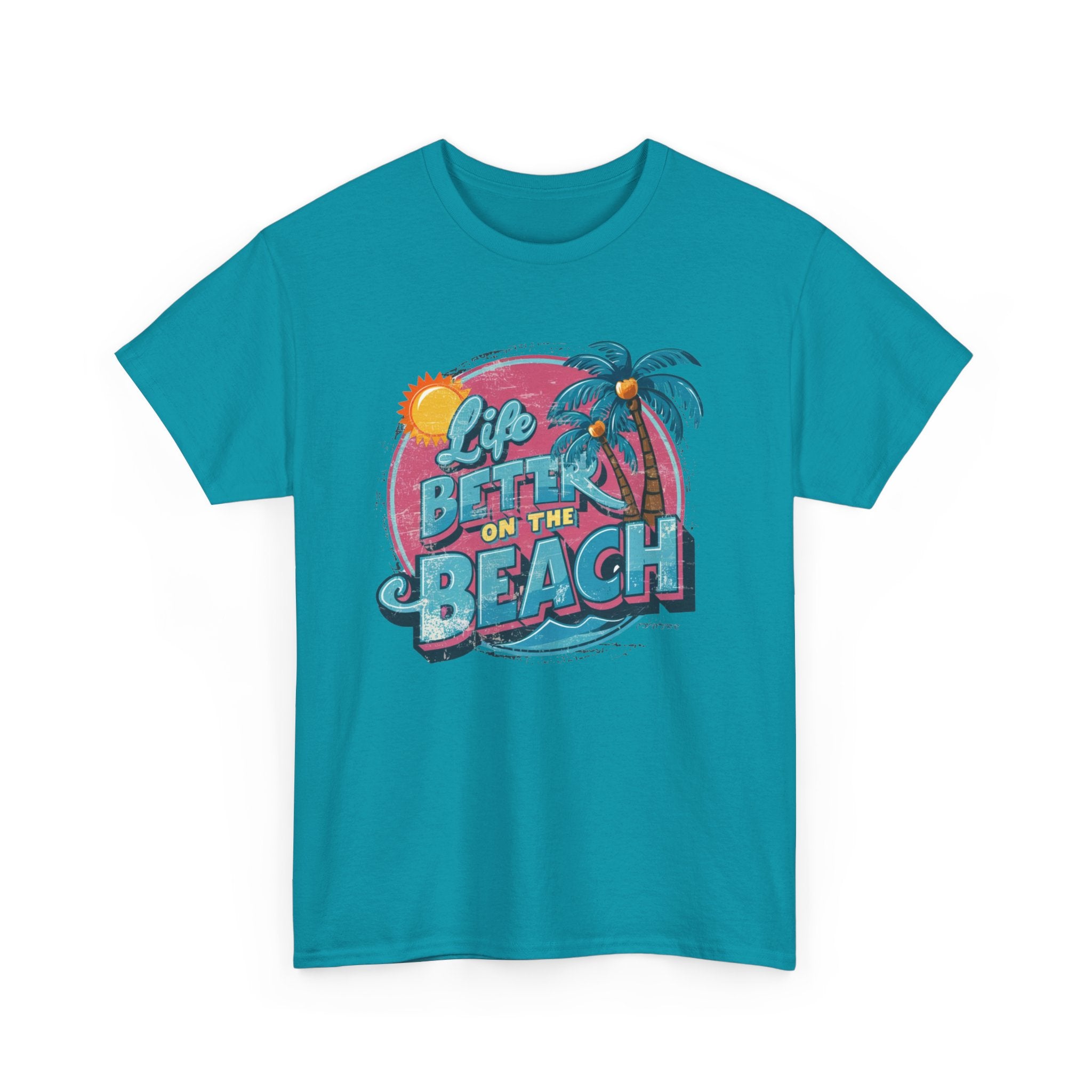 Life is Better at the Beach - Unisex Heavy Cotton Tee