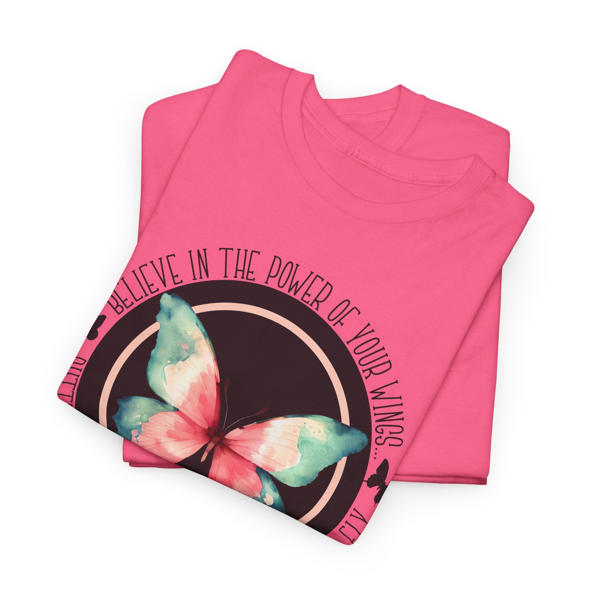 Believe in the Butterfly - Unisex Heavy Cotton Tee - Spruced Roost