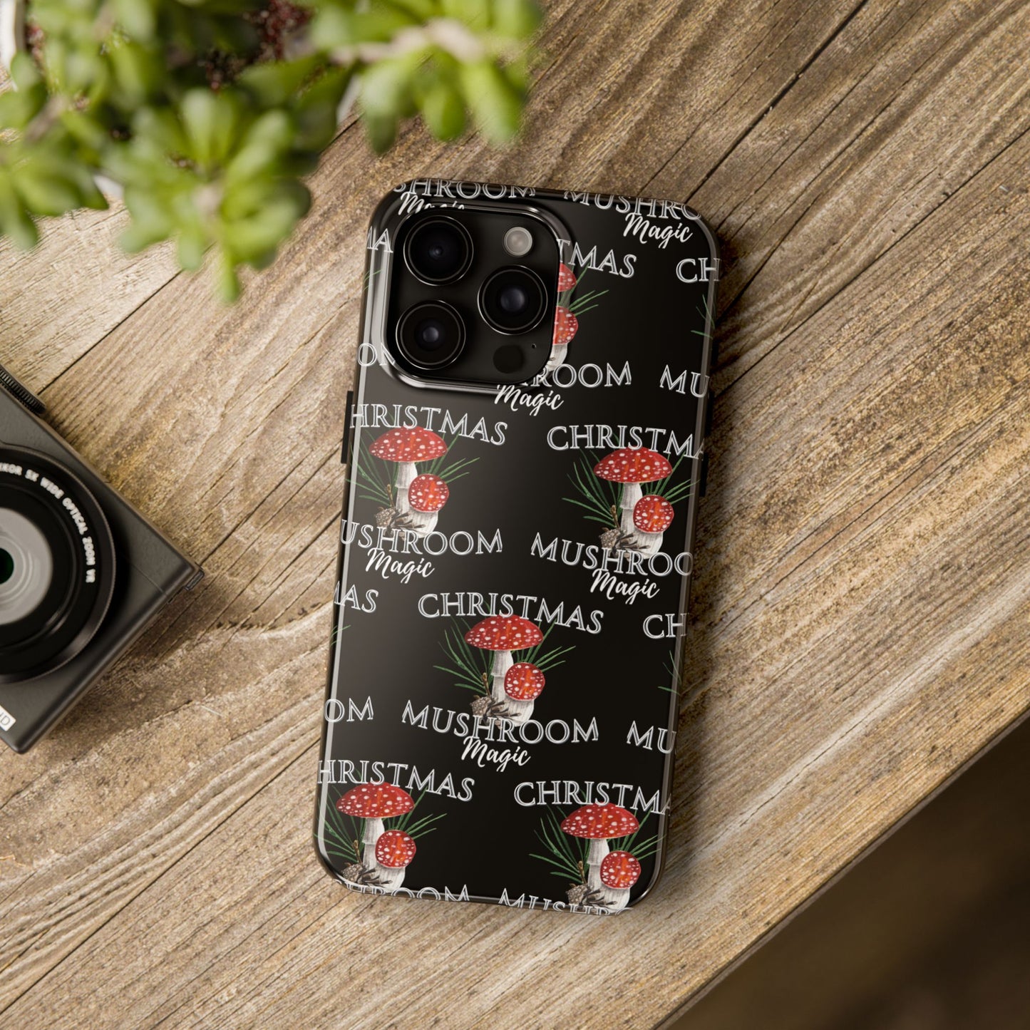 Merry Mushroom Christmas - Tough Case for iPhone 14, 15, 16