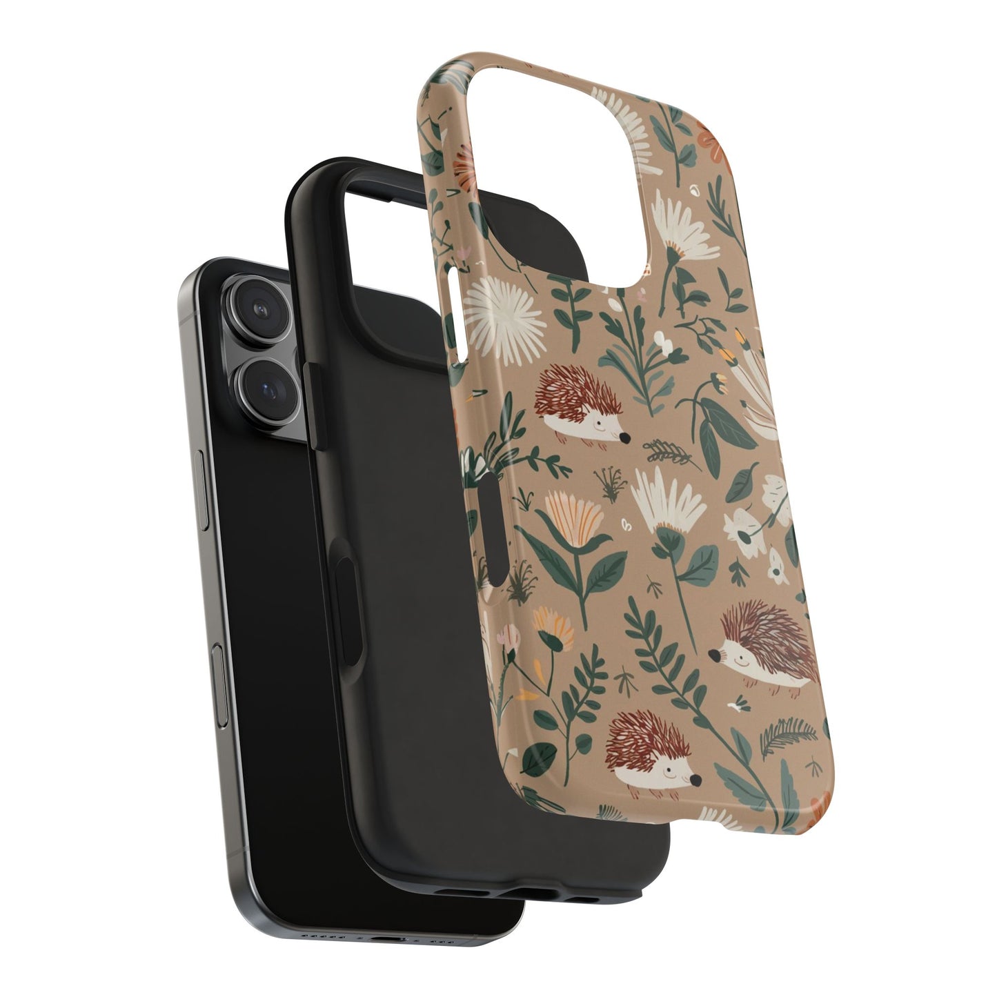 Hedehogs & Daisies - Tough Case for iPhone 14, 15, 16