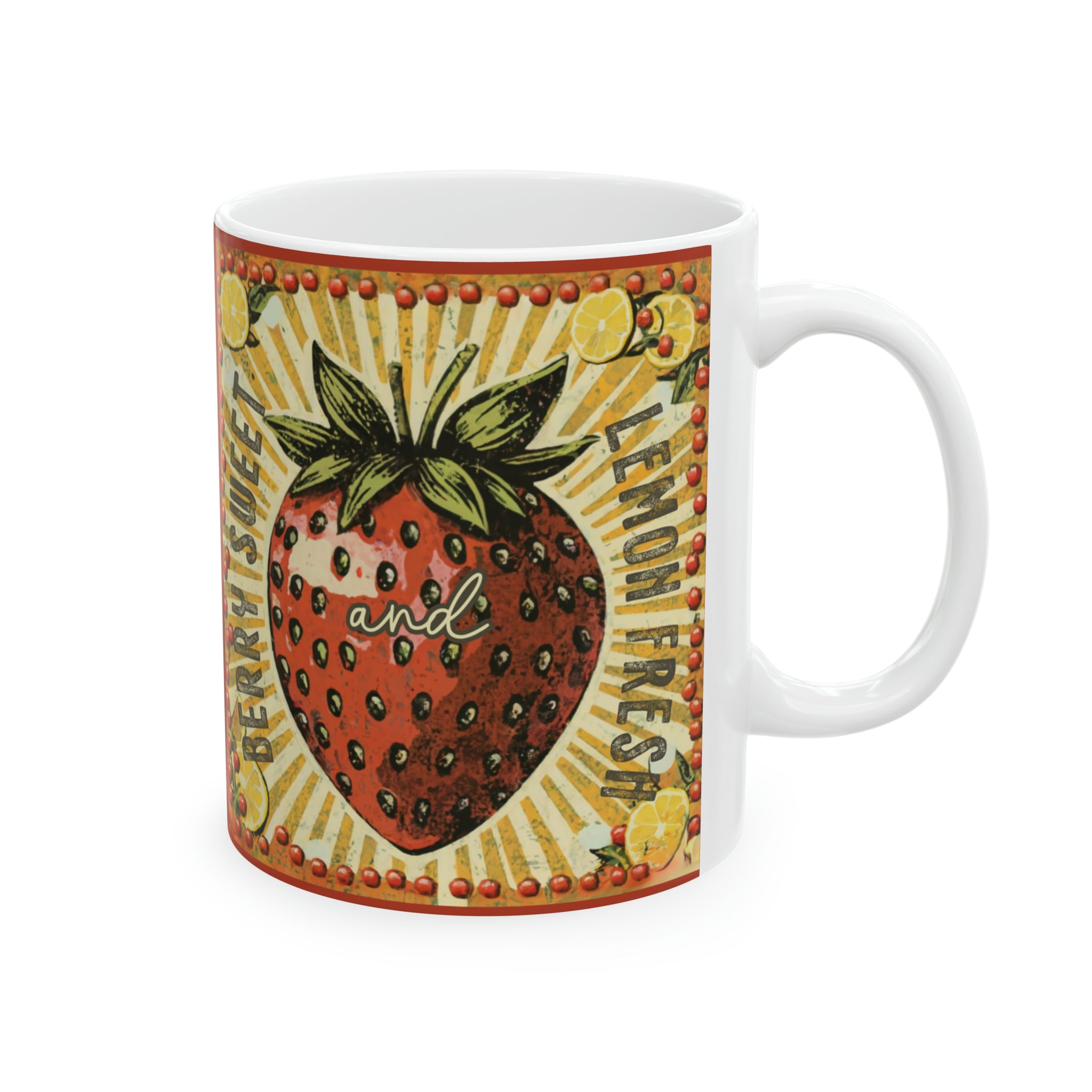 Berry Sweet and Lemon Fresh - Ceramic Mug, 11oz
