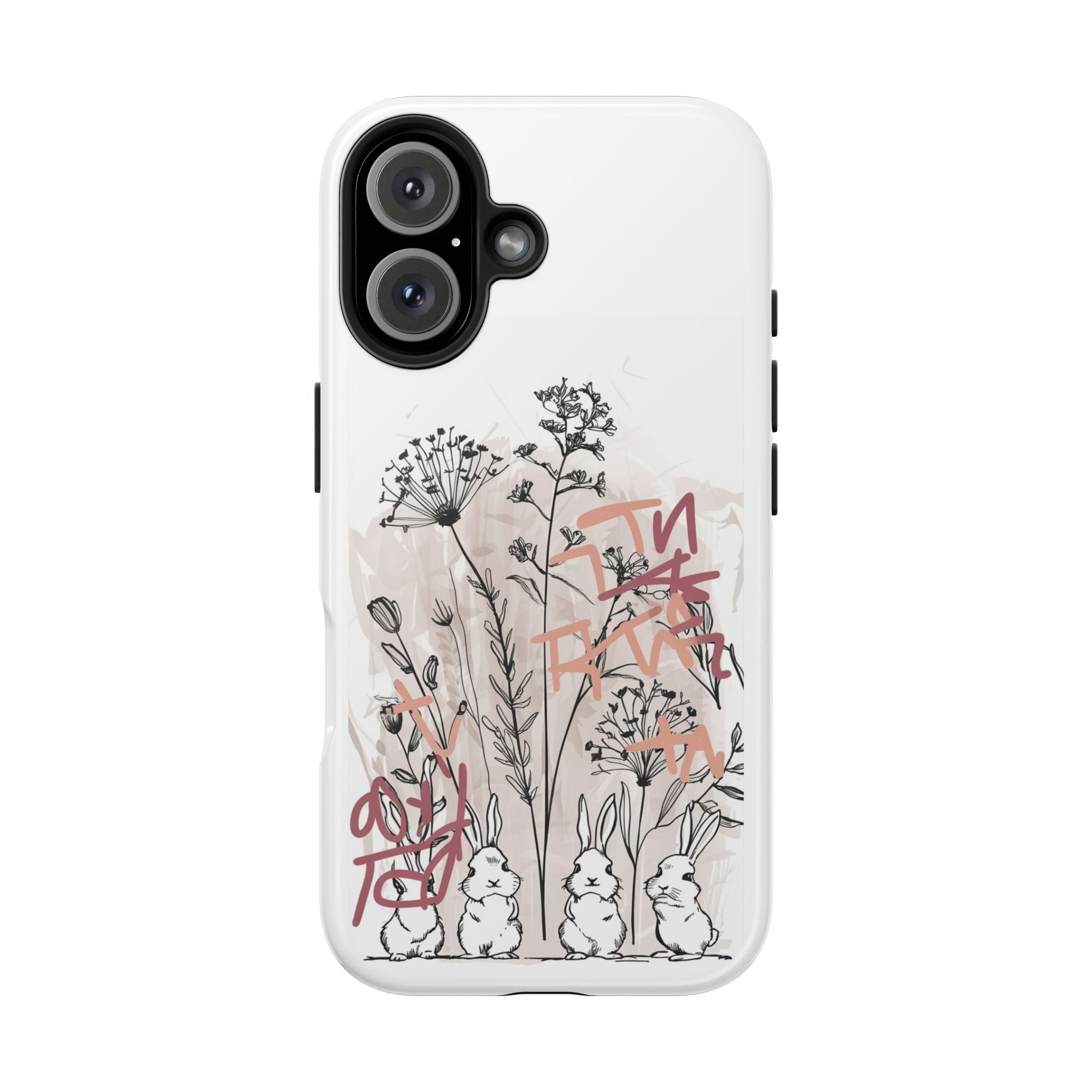 Grafitti Barden Bunnies - Tough Case for iPhone 14, 15, 16 - Spruced Roost