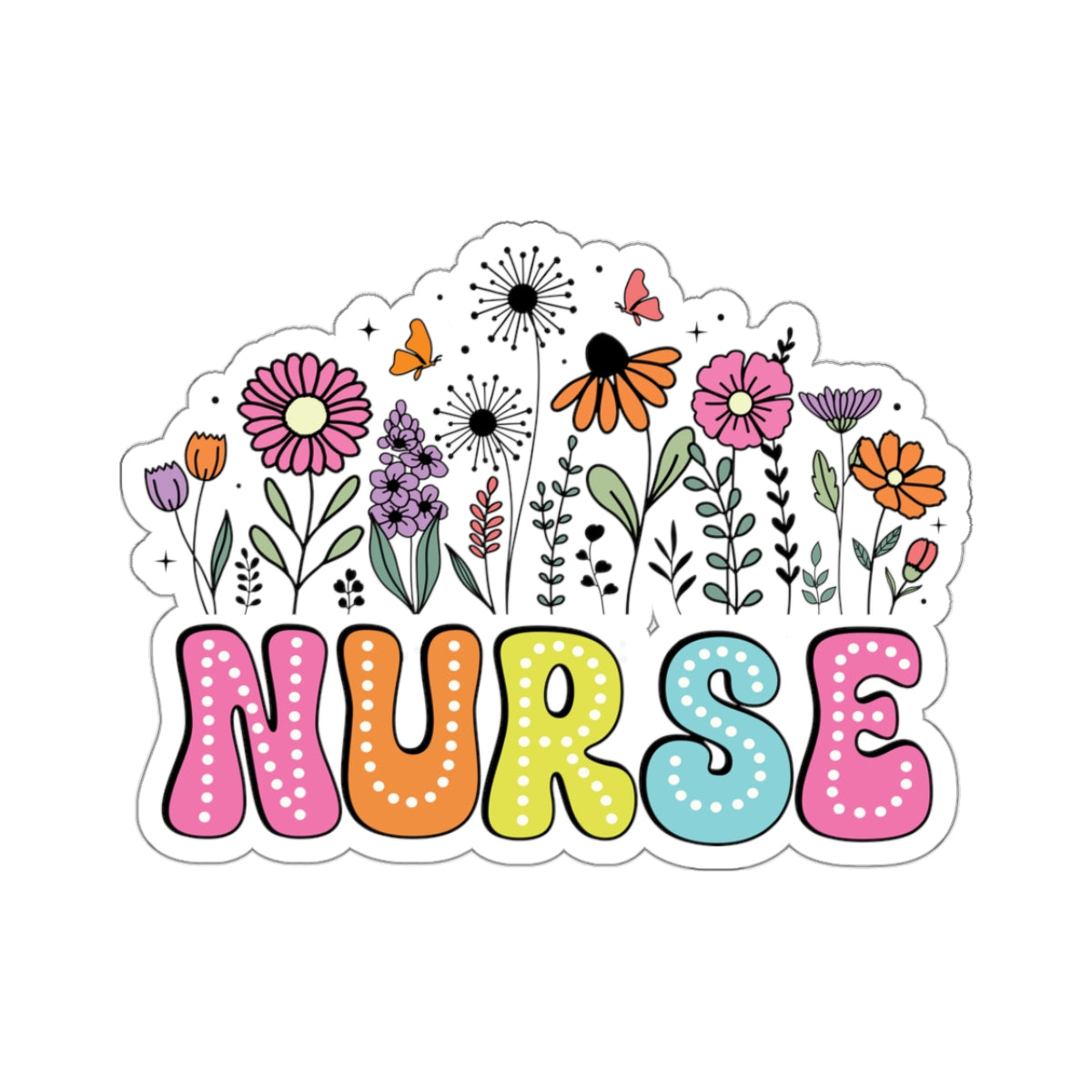 Nurse Nursing RN LPN Kiss-Cut Stickers