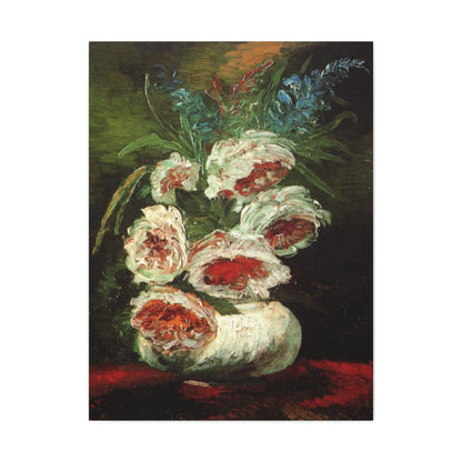 Vase with Peonies - Vincent van Gogh - Canvas Gallery Wraps