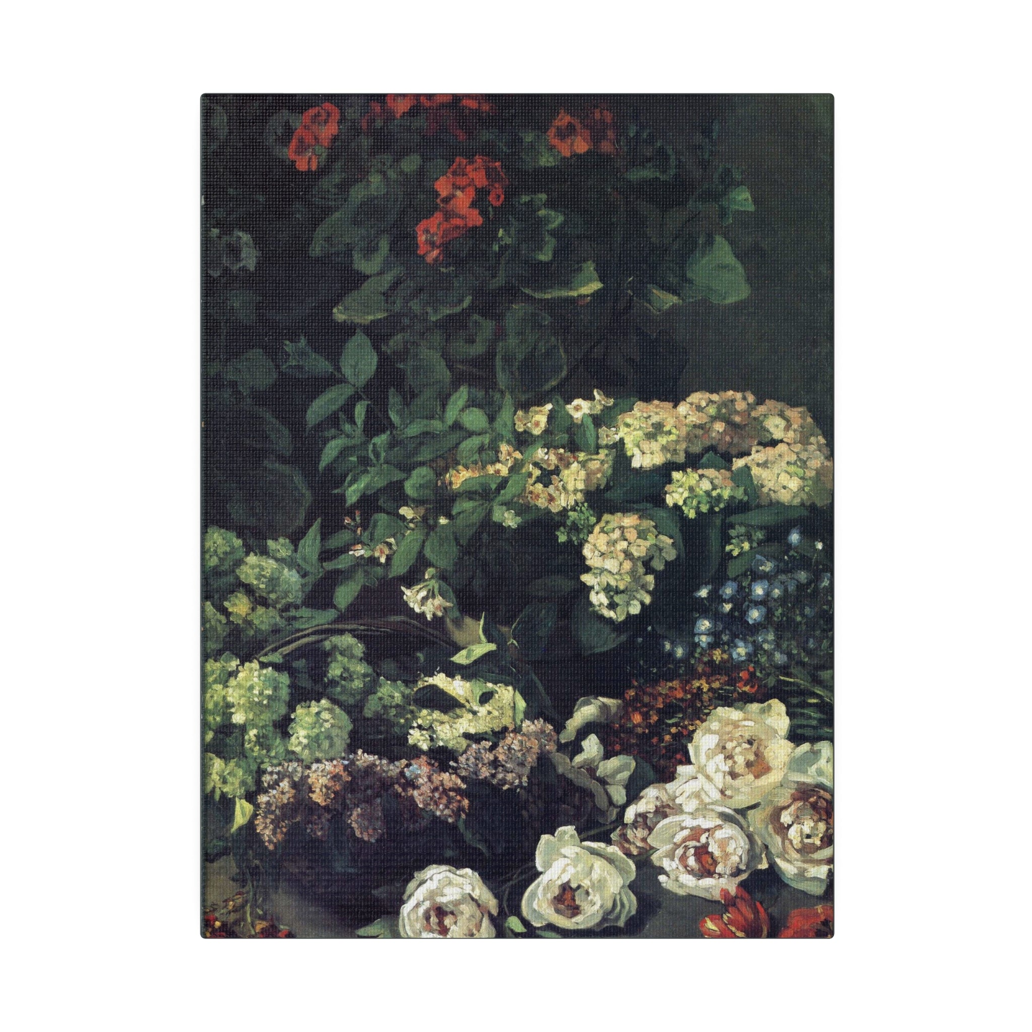 Spring Flowers - Claude Monet - Matte Canvas, Stretched, 0.75"