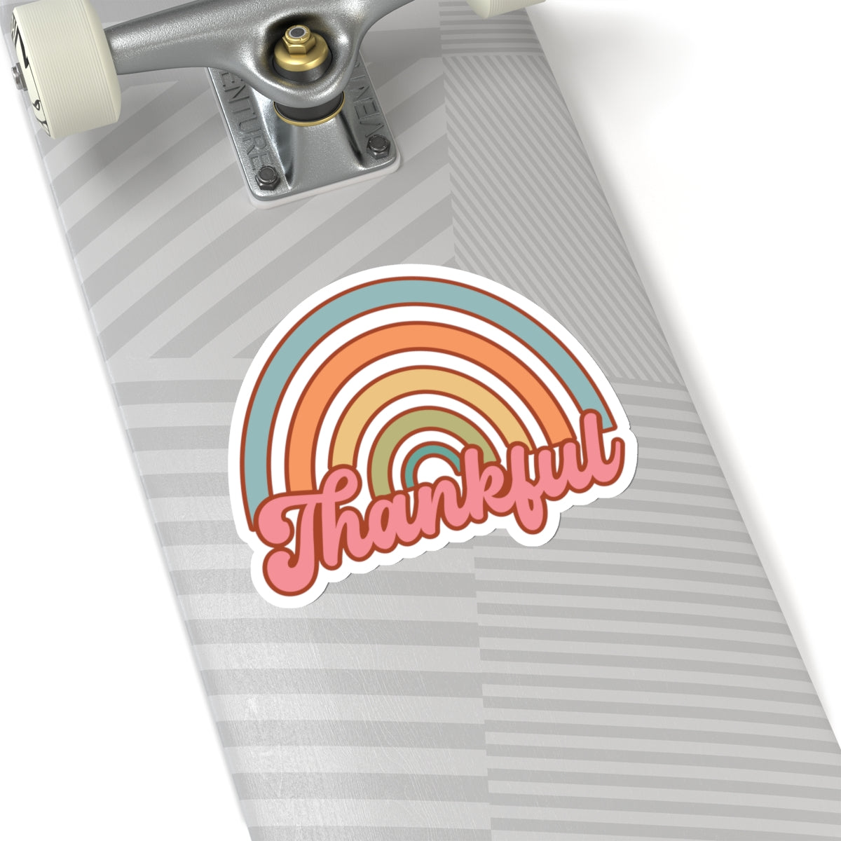 Thankful Rainbow Thanksgiving Kiss-Cut Stickers