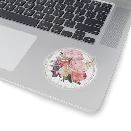 Circle of Peonies Kiss-Cut Stickers