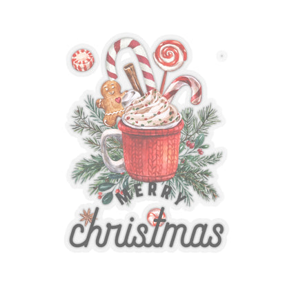 Christmas Cheer Merry Christmas Kiss-Cut Stickers