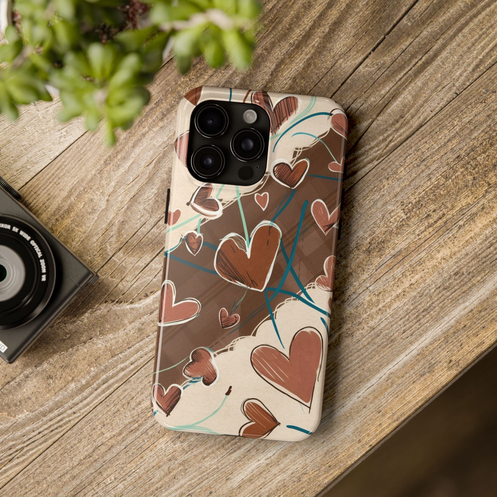 Hearts au Naturel - Tough Case for iPhone 14, 15, 16 - Spruced Roost