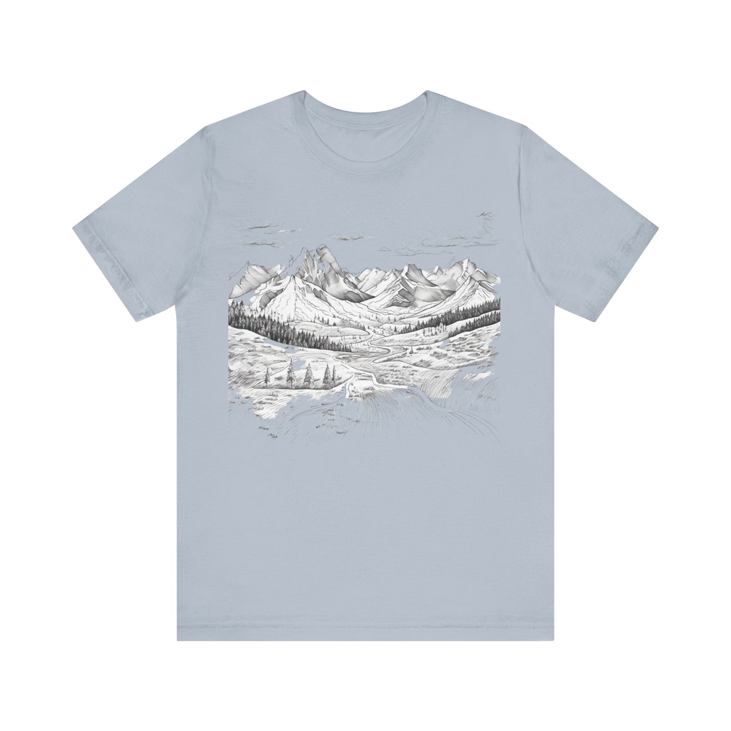 Chugach Valley Alaskan Wilderness - Unisex Jersey Short Sleeve Tee