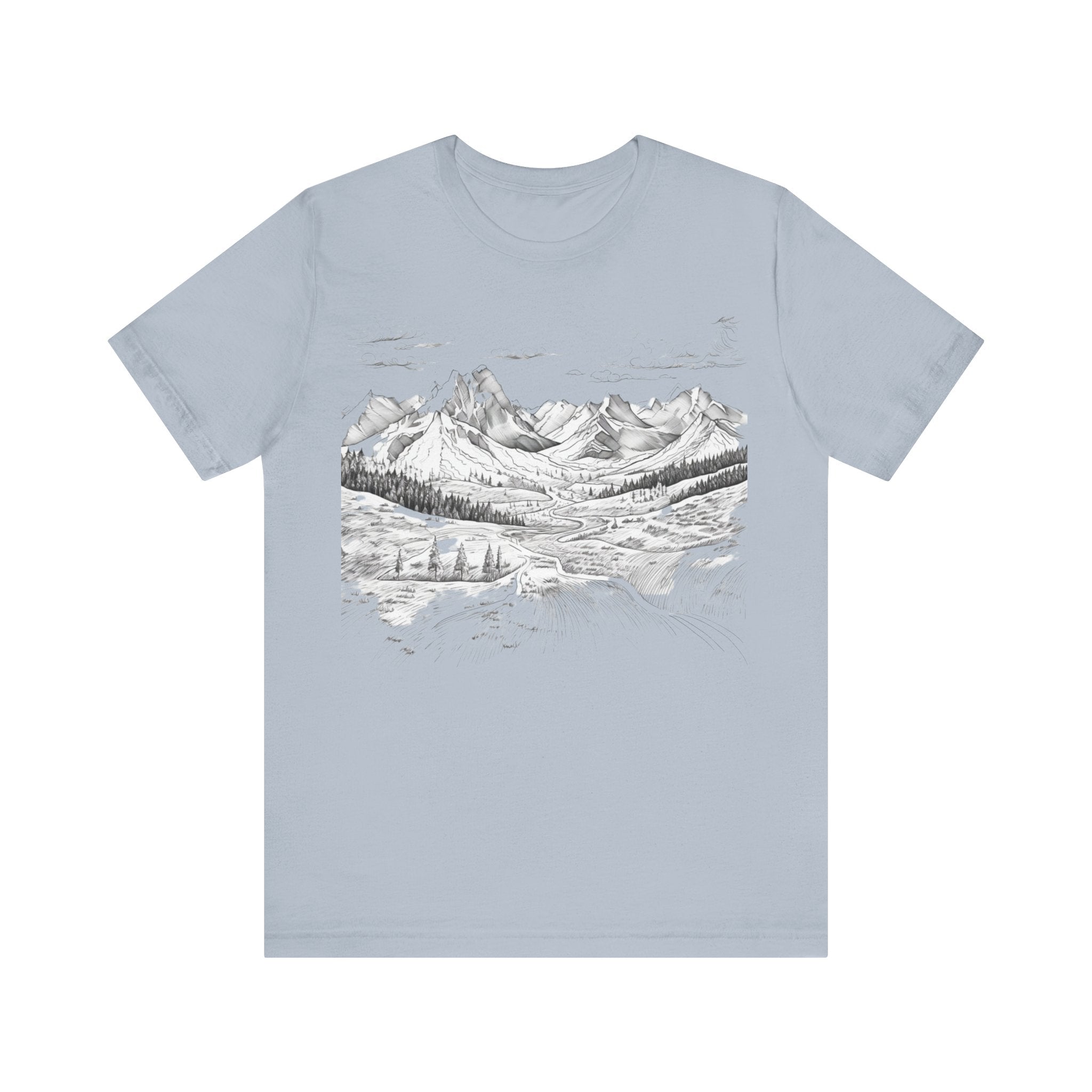 Chugach Valley Alaskan Wilderness - Unisex Jersey Short Sleeve Tee