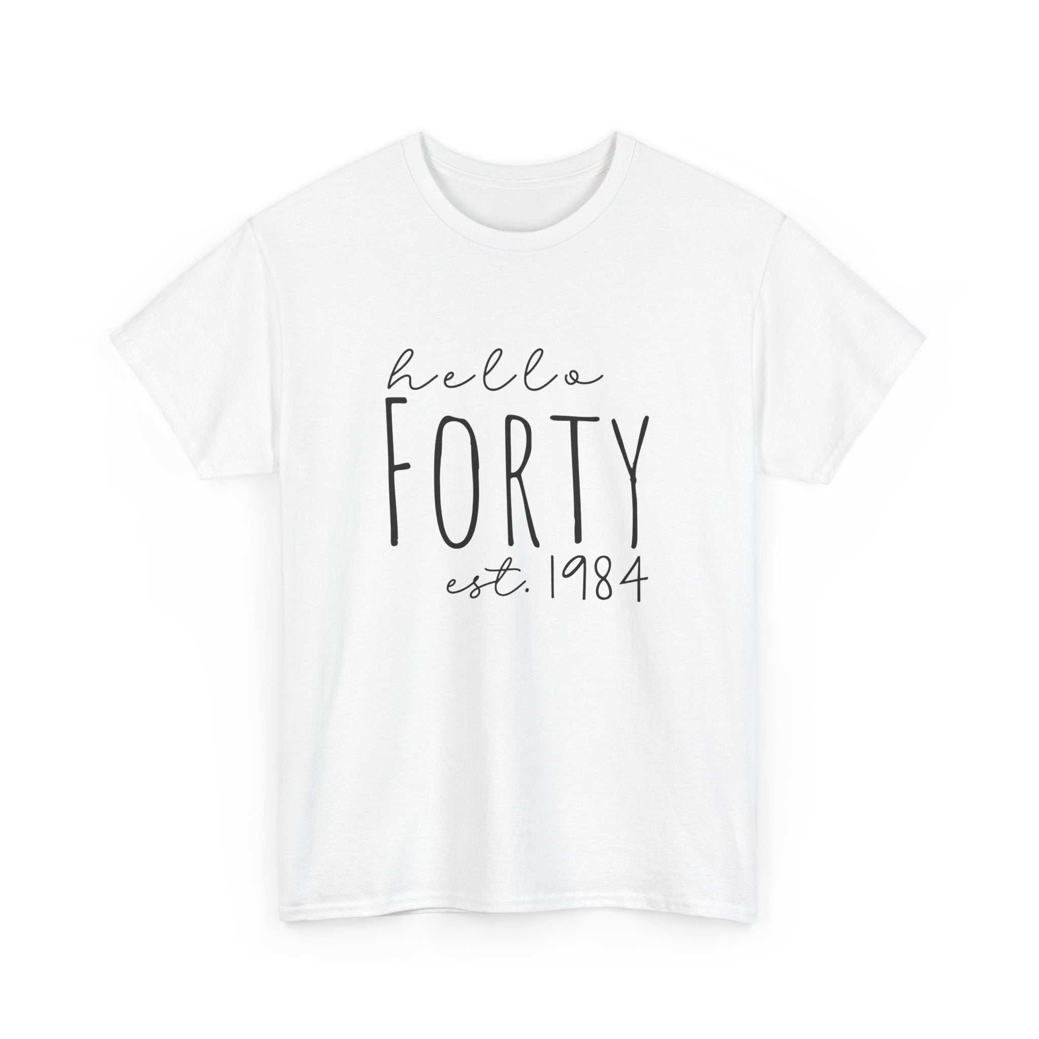 Forty Black & White Unisex Heavy Cotton Tee - Spruced Roost