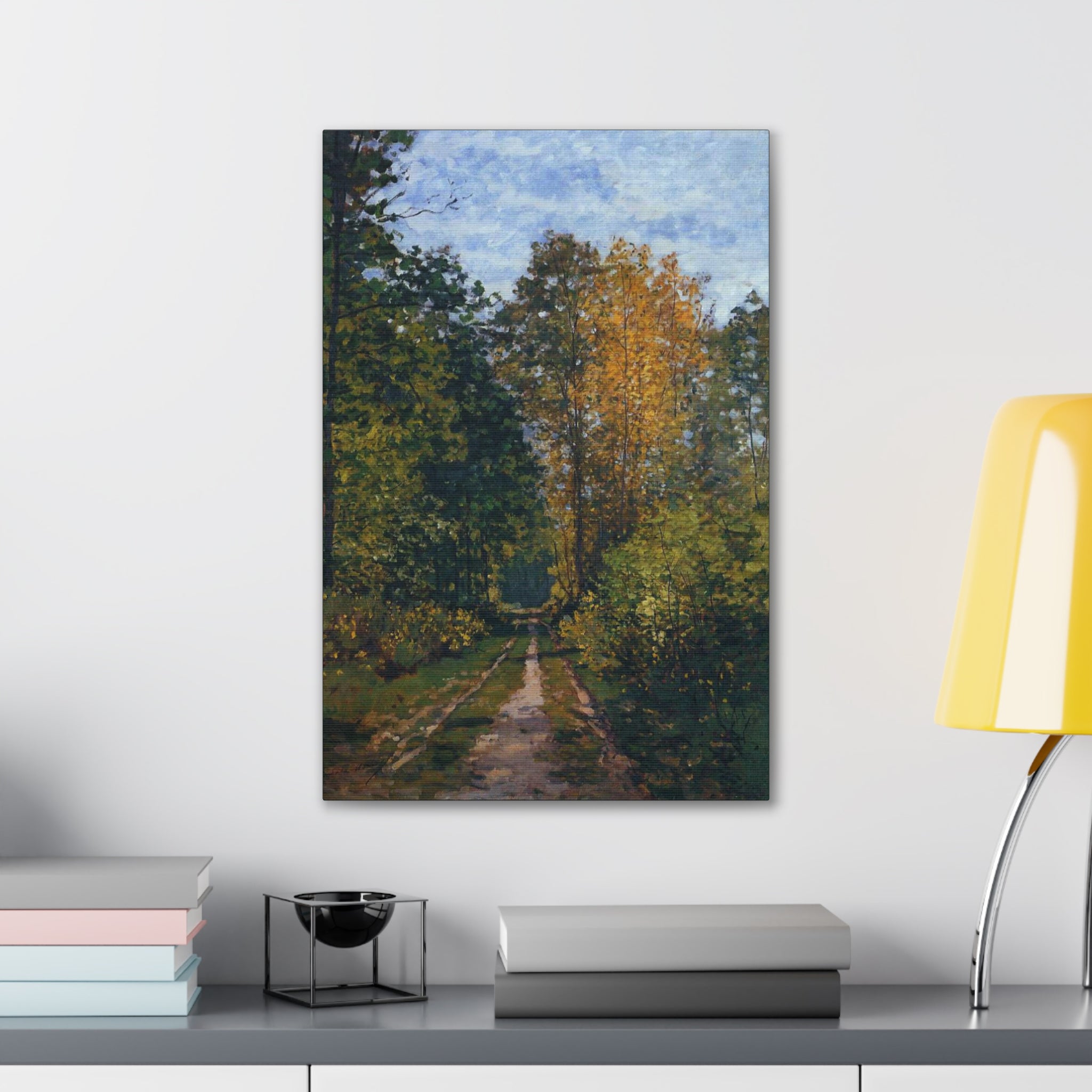 Wooded Path 1865 - Claude Monet - Canvas Stretched, 0.75" - Spruced Roost