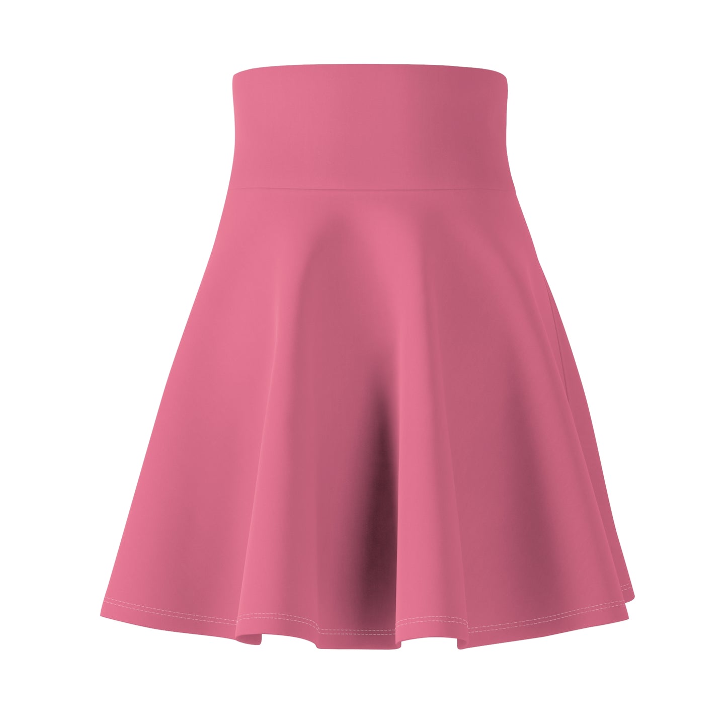 Hot Pink Up-Hearted Women's Skater Skirt (AOP)