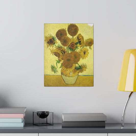 Vase of 15 Sunflowers Vincent Van Gogh - Matte Canvas 0.75"