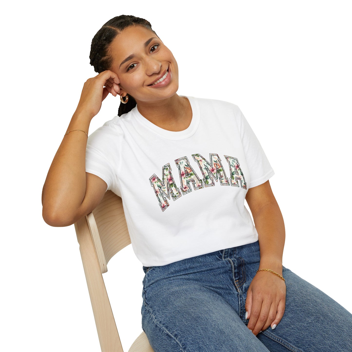 Mama Floral Unisex Softstyle T-Shirt