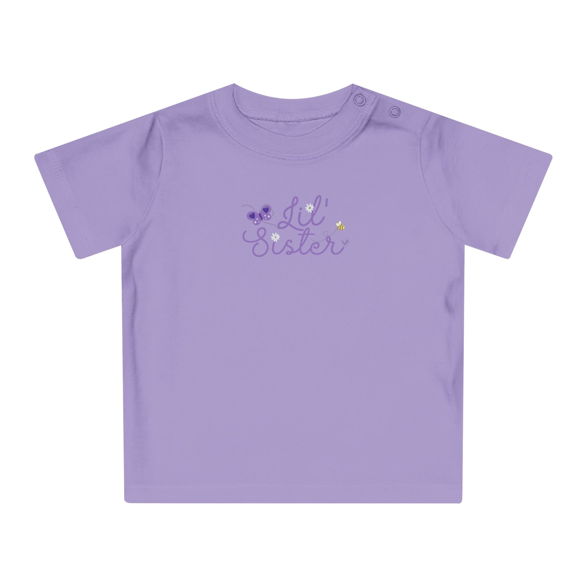 Butterfly Lil' Sister - Baby T-Shirt -  Infant Tee for New Siblings