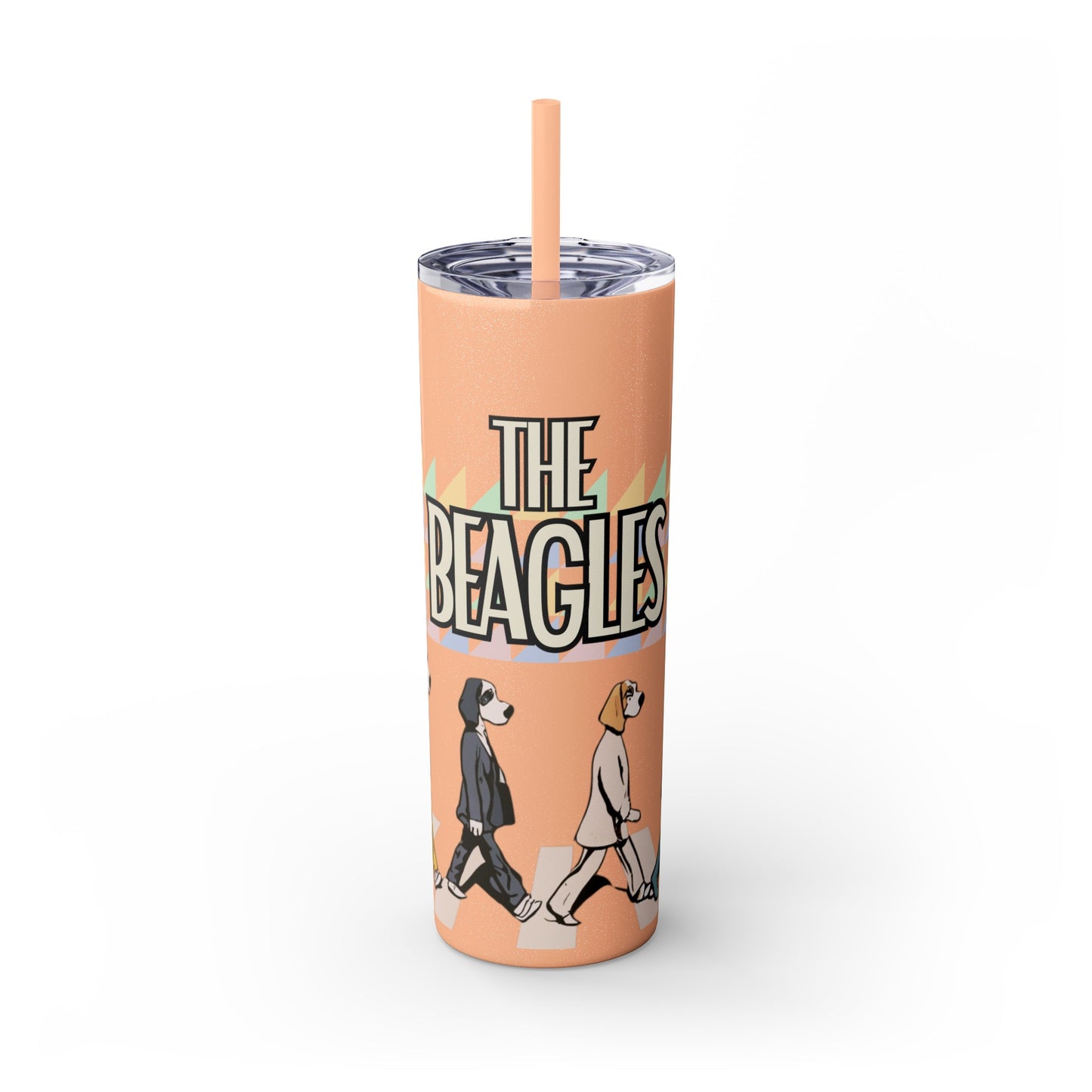 The Beagles - Skinny Tumbler with Straw, 20oz