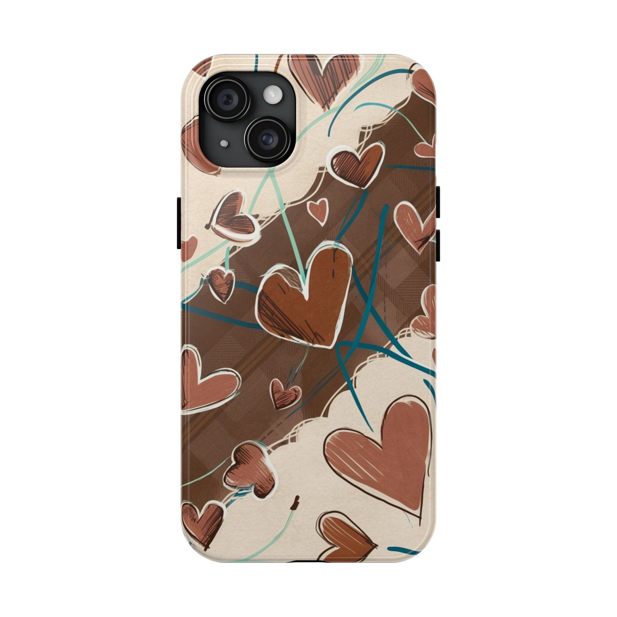 Hearts au Naturel - Tough Case for iPhone 14, 15, 16 - Spruced Roost