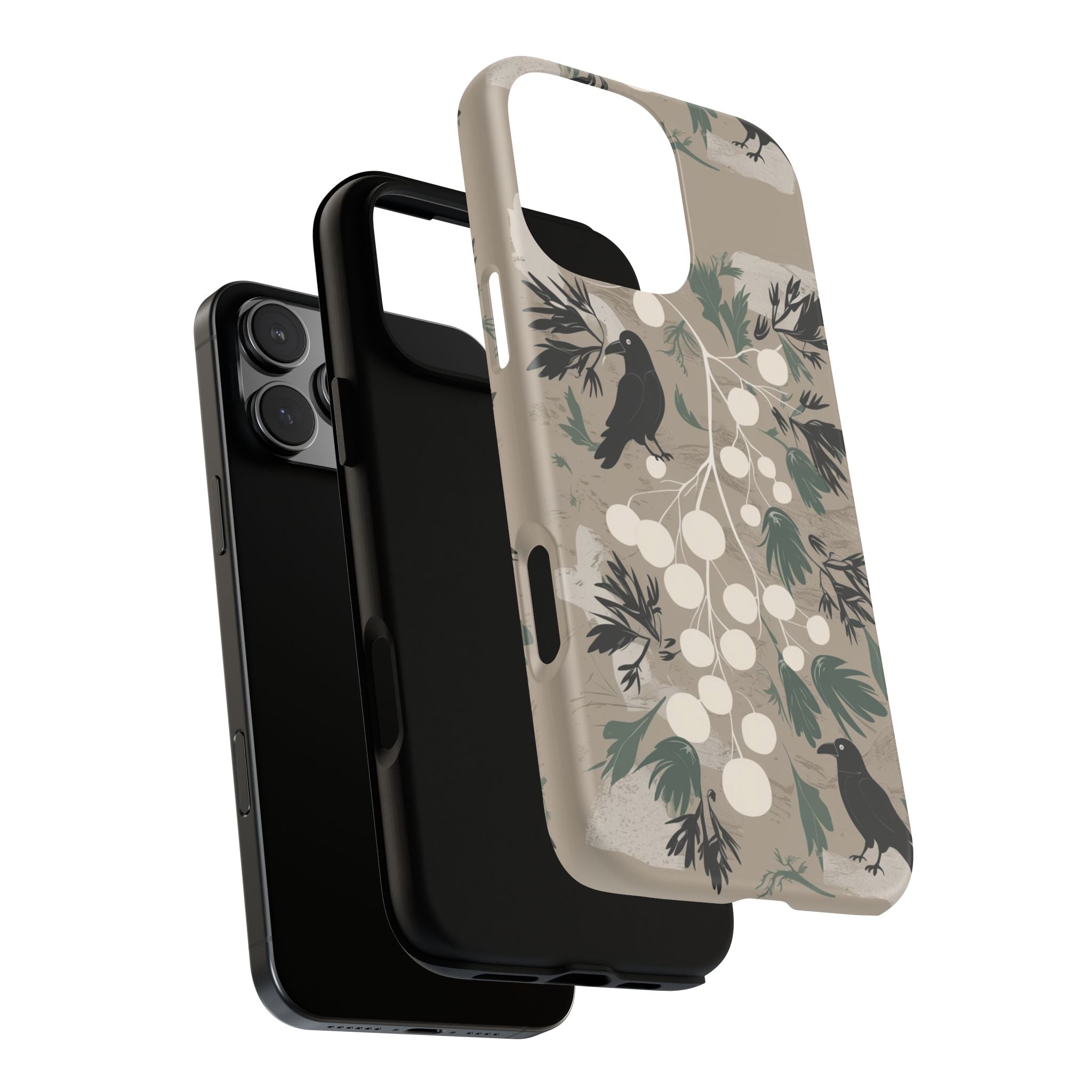 Crows and Berries - Tough Case for iPhone 14, 15, 16 - Spruced Roost