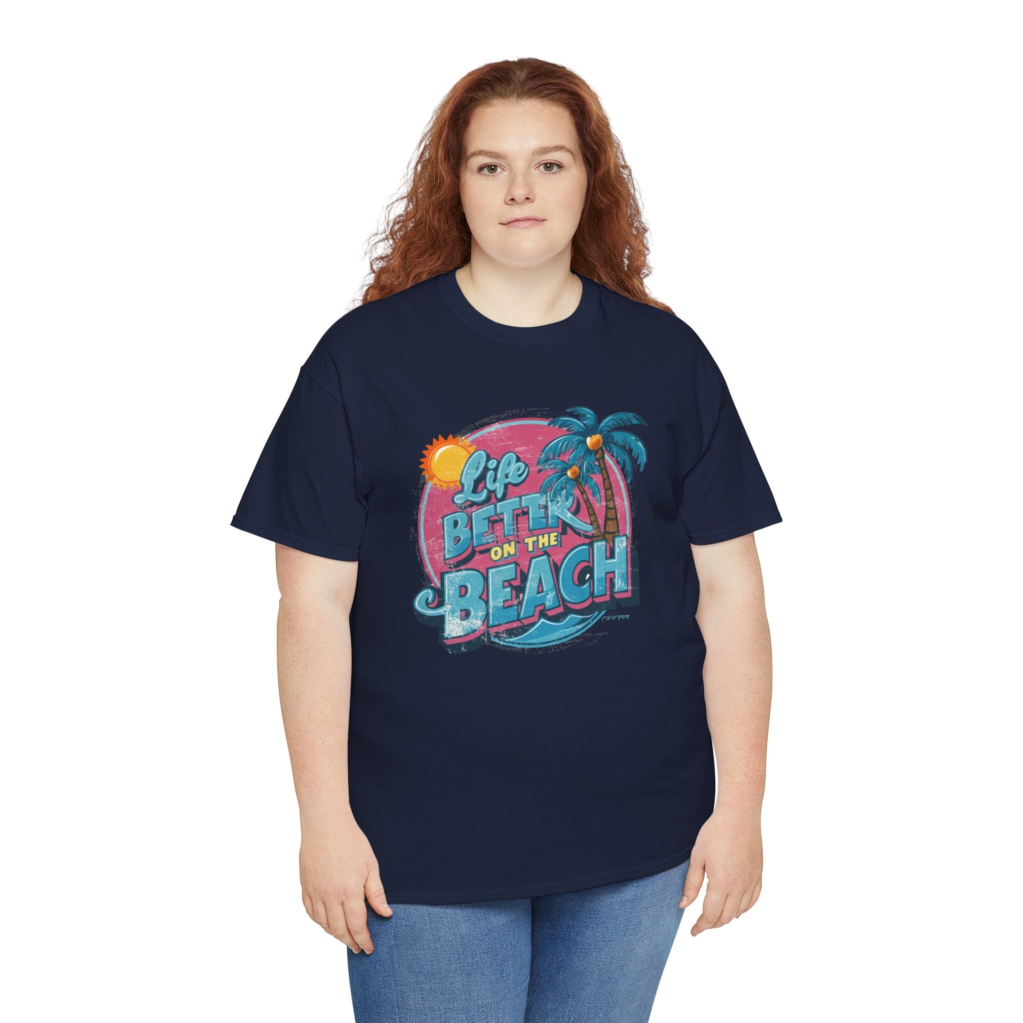 Life is Better at the Beach - Unisex Heavy Cotton Tee - Spruced Roost