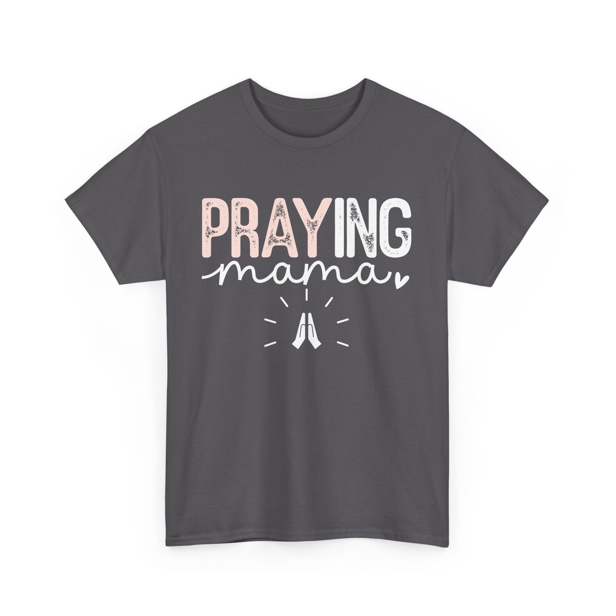 Praying Mama White Pink Unisex Heavy Cotton Tee - Spruced Roost