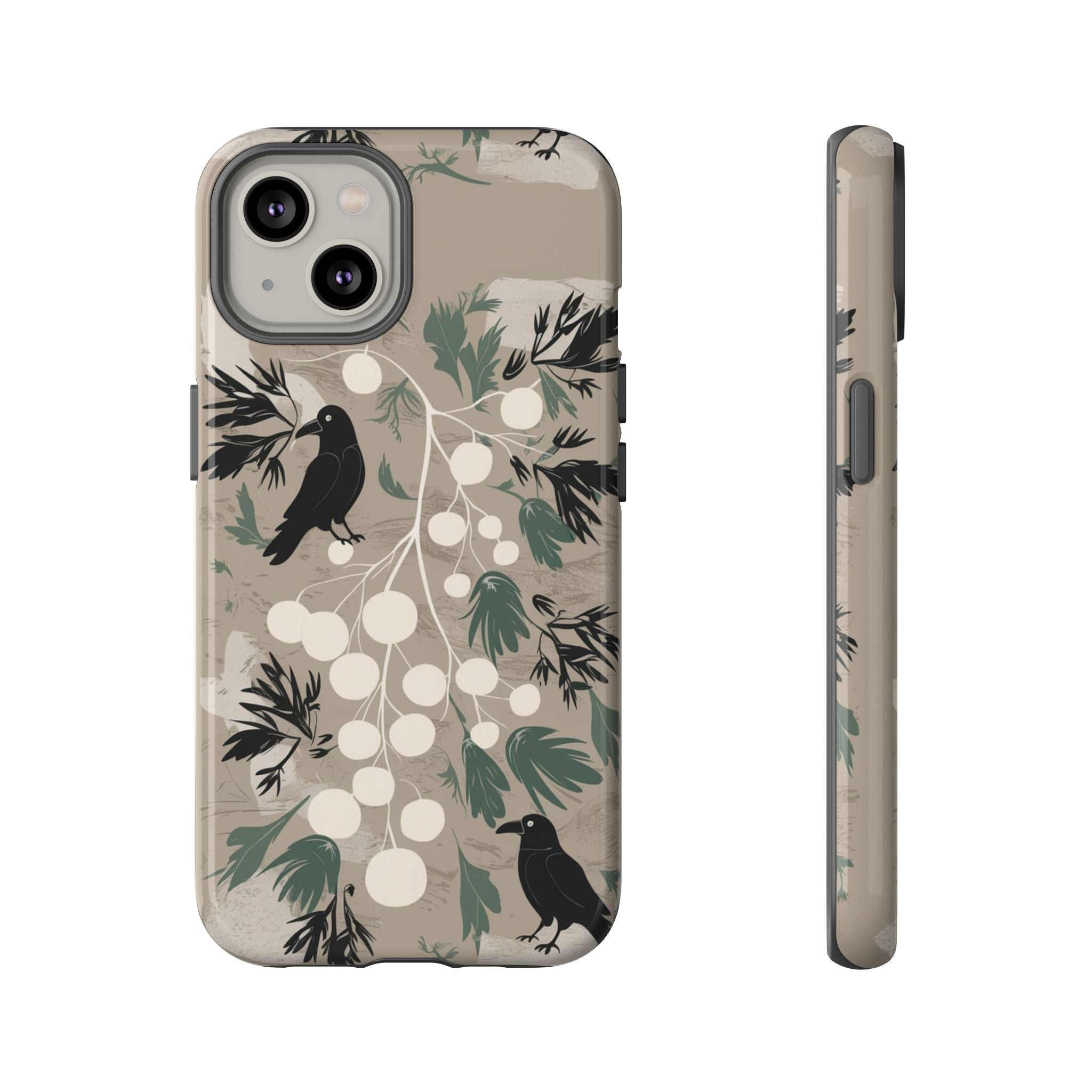 Crows and Berries - Tough Case for iPhone 14, 15, 16 - Spruced Roost