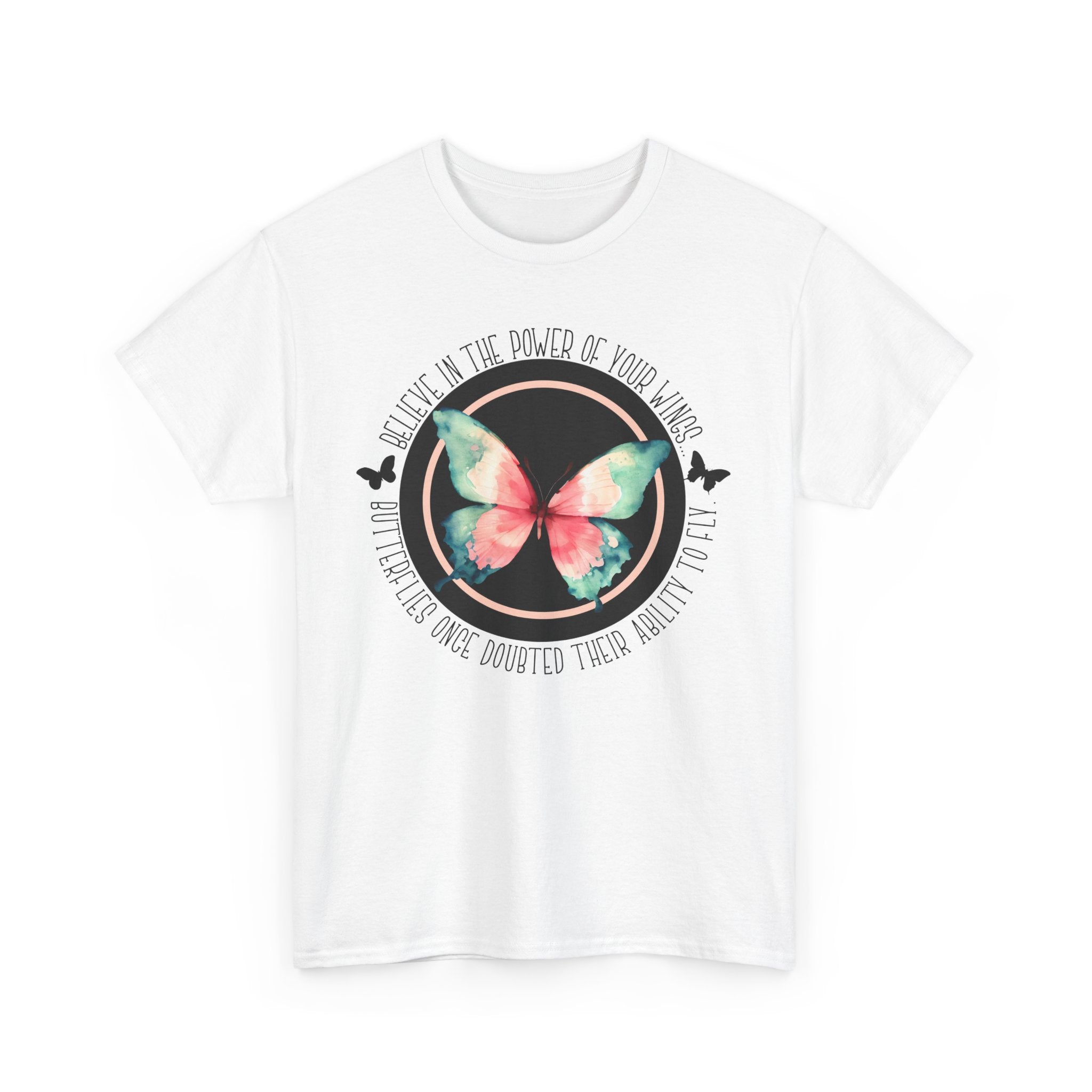 Believe in the Butterfly - Unisex Heavy Cotton Tee - Spruced Roost