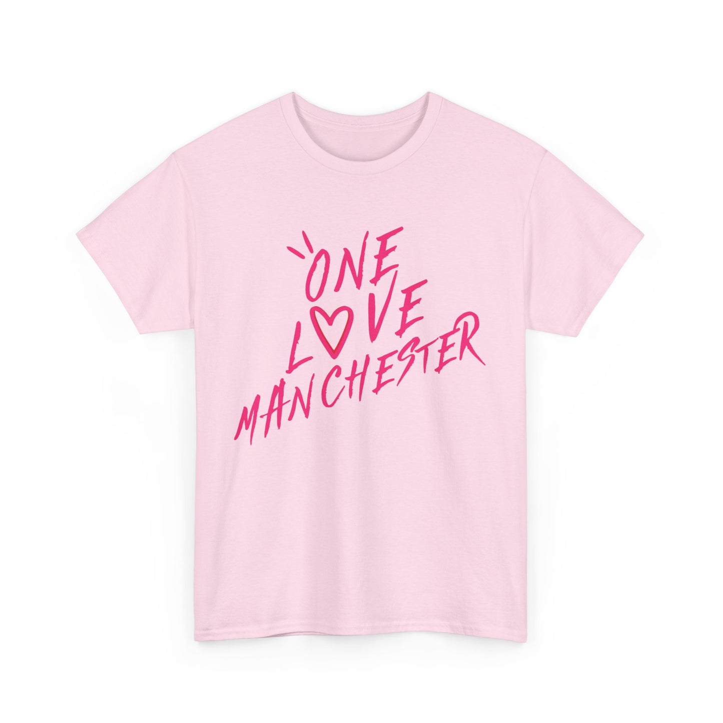 One Love Manchester Hot Pink - Unisex Heavy Cotton Tee