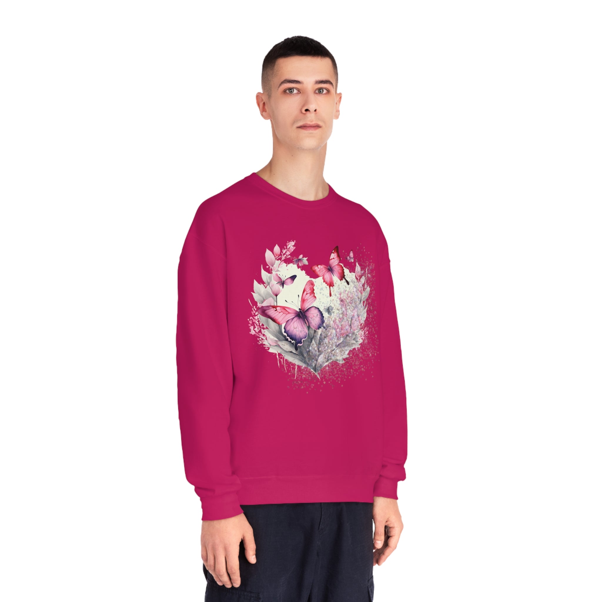 Two Butterflies Unisex NuBlend® Crewneck Sweatshirt - Spruced Roost