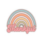 Thankful Rainbow Thanksgiving Kiss-Cut Stickers