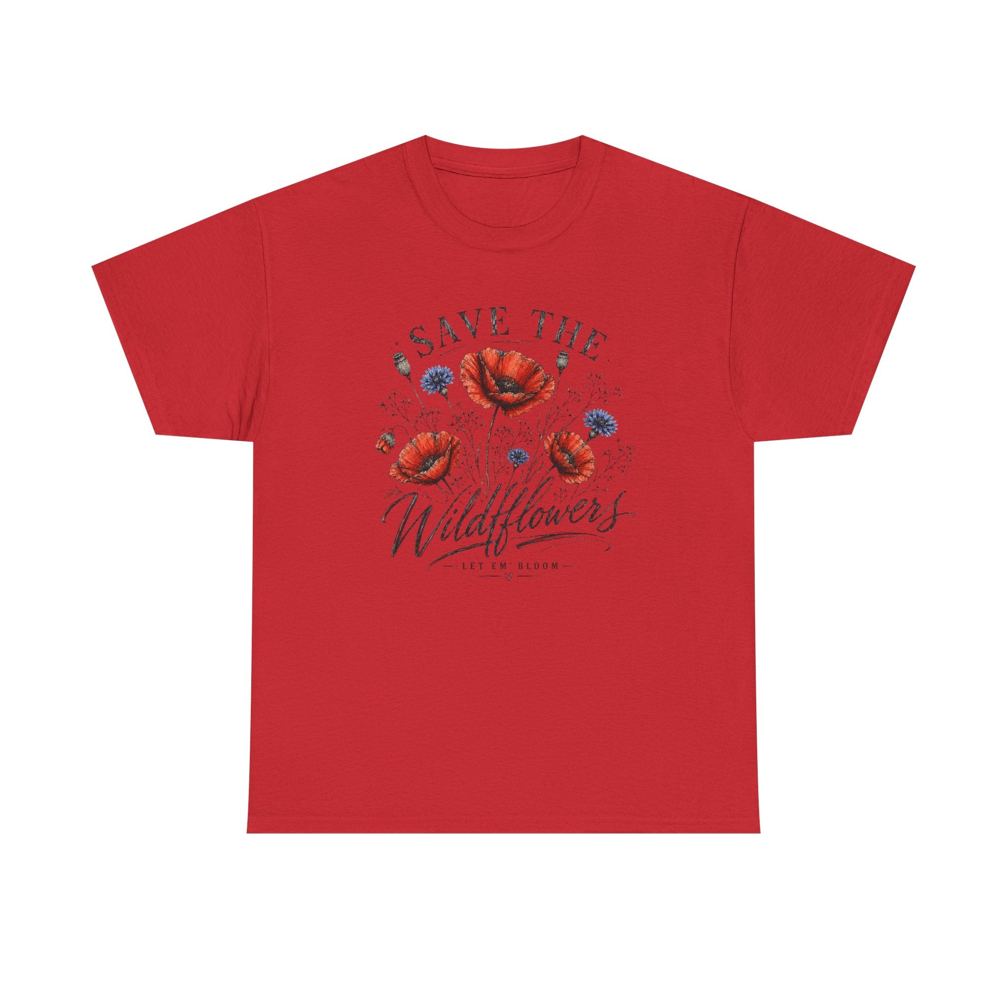 Save The Wildflowers T-Shirt — Poppy Floral Conservation Tee