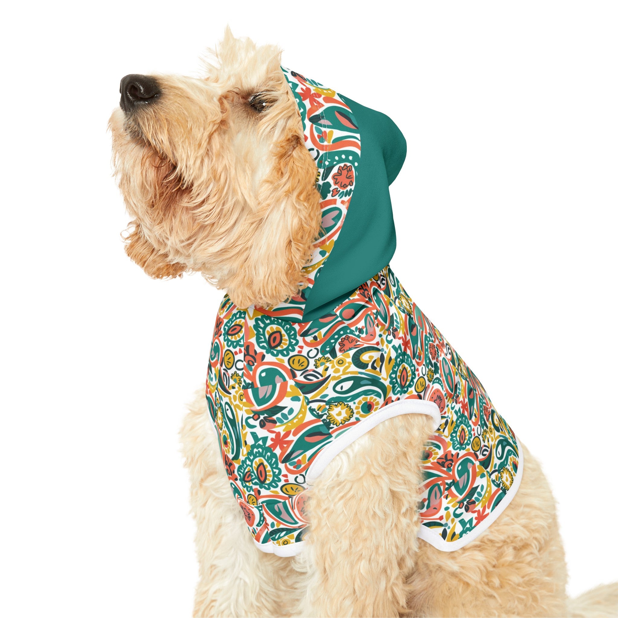 Paisley Persimmon Pet Hoodie