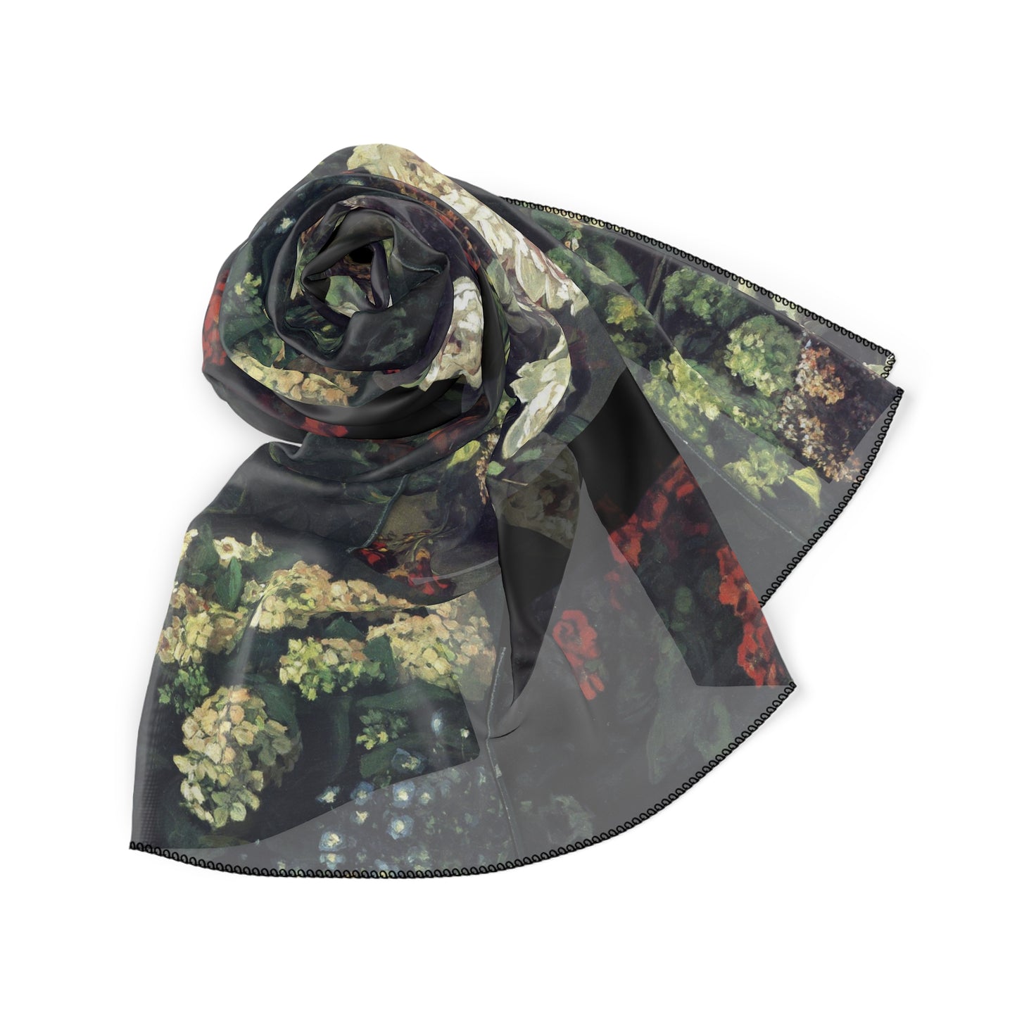 Flora Chiffon Poly Scarf