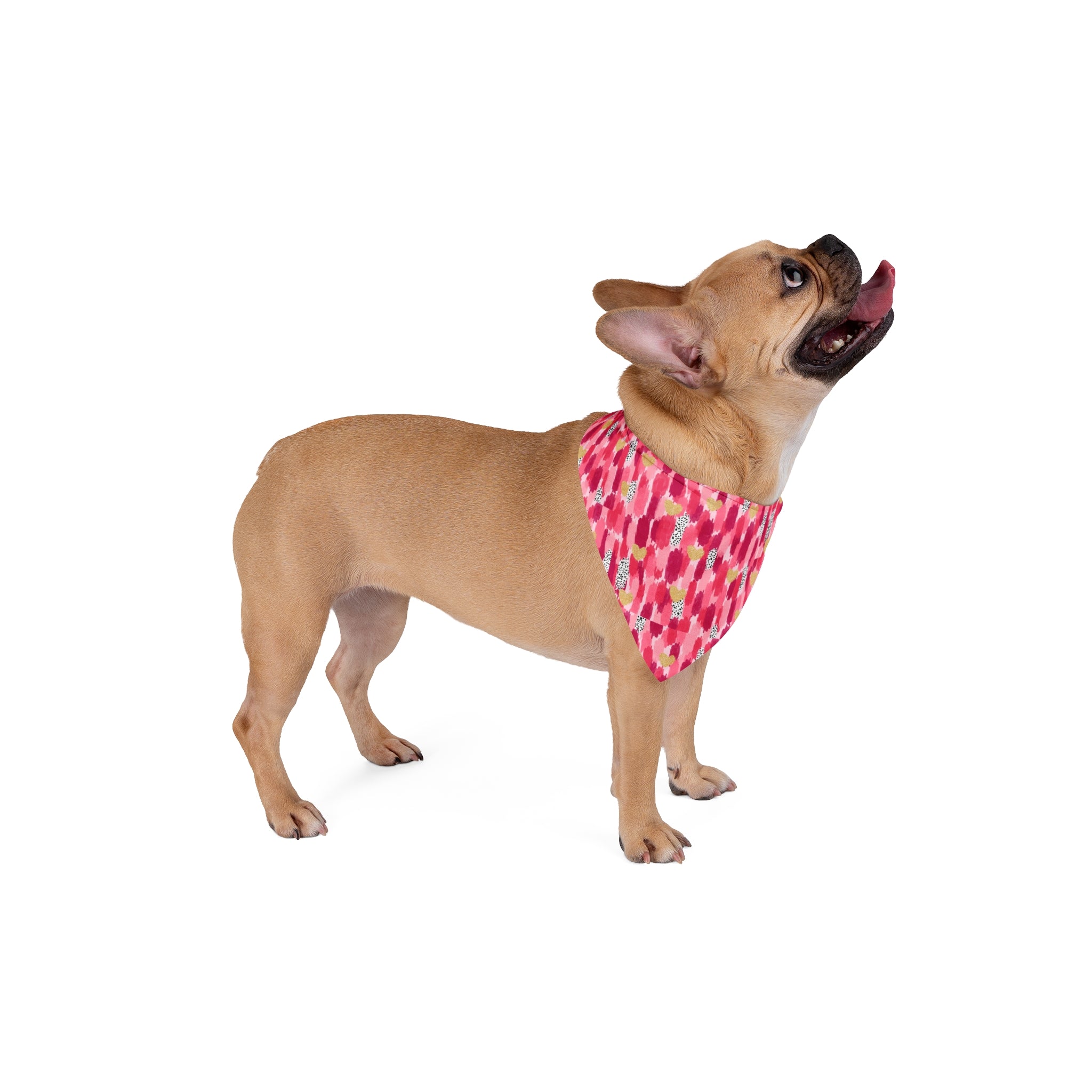 Vibrant Pet Bandana - Pink Watercolor Pattern for Stylish Pets