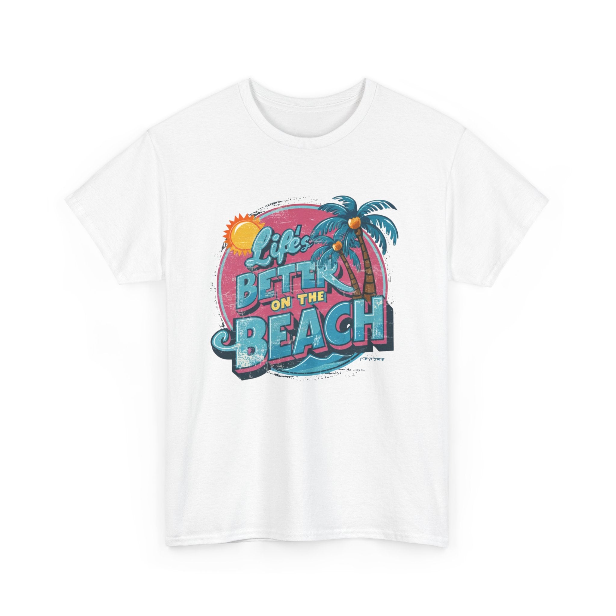 Life's Better On The Beach - Unisex Heavy Cotton Tee - Spruced Roost