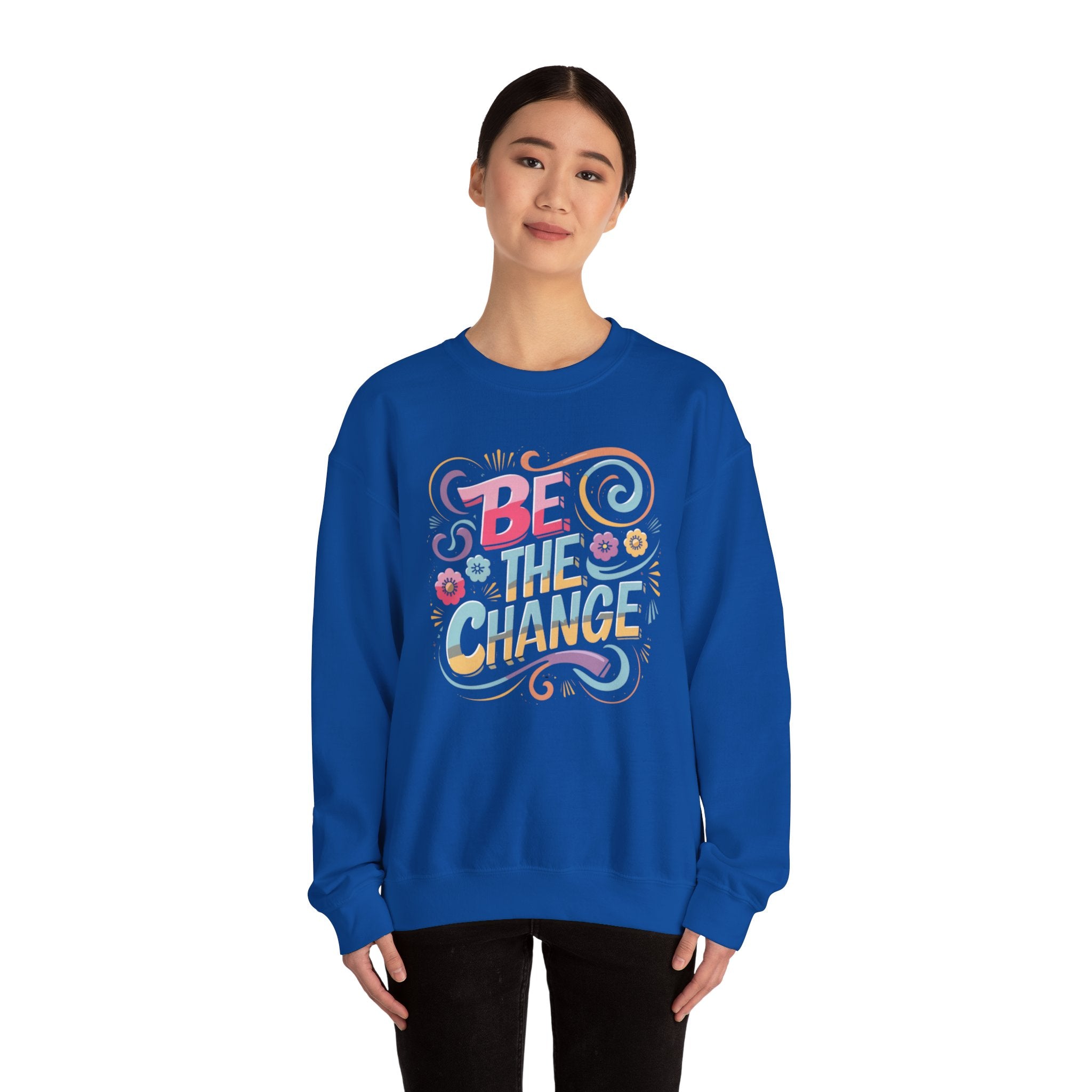 Be the Change - Unisex Heavy Blend™ Crewneck Sweatshirt - Spruced Roost