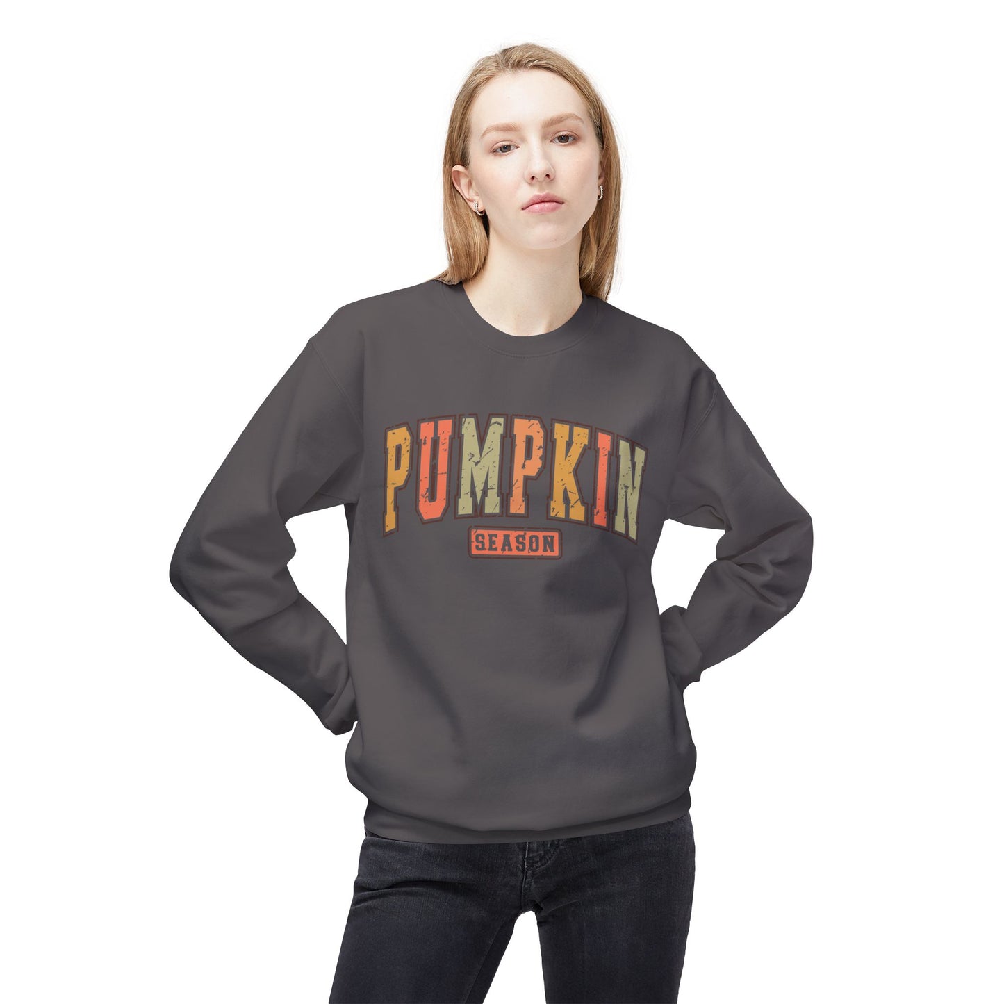 Pumpkin Season - Midweight Softstyle Fleece Crewneck Sweatshirt