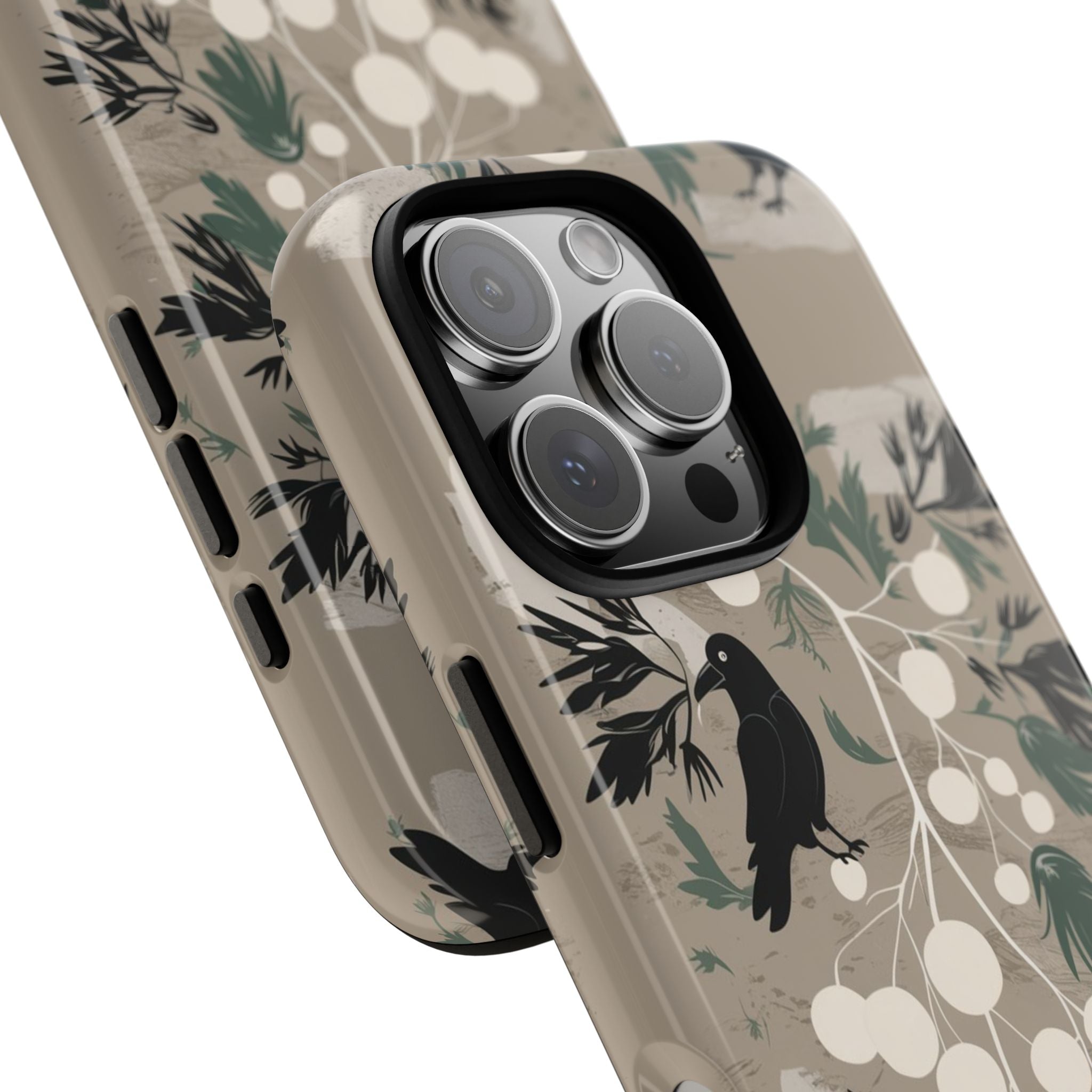 Crows and Berries - Tough Case for iPhone 14, 15, 16 - Spruced Roost