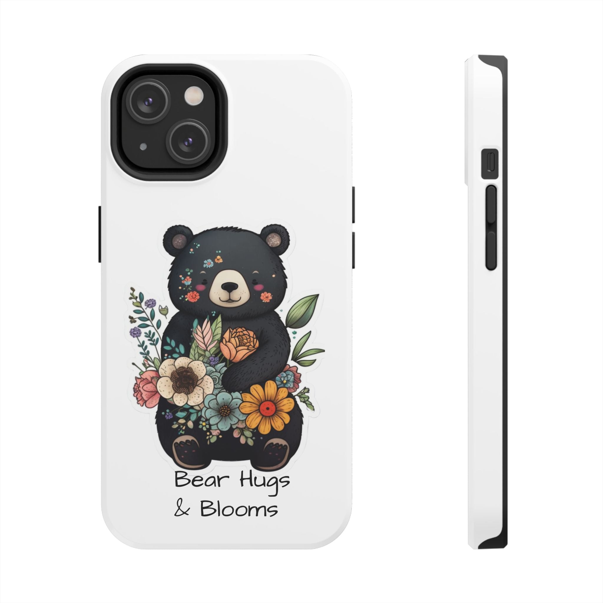 Bear Hugs & Blooms - Tough Case for iPhone 14, 15, 16 - Spruced Roost
