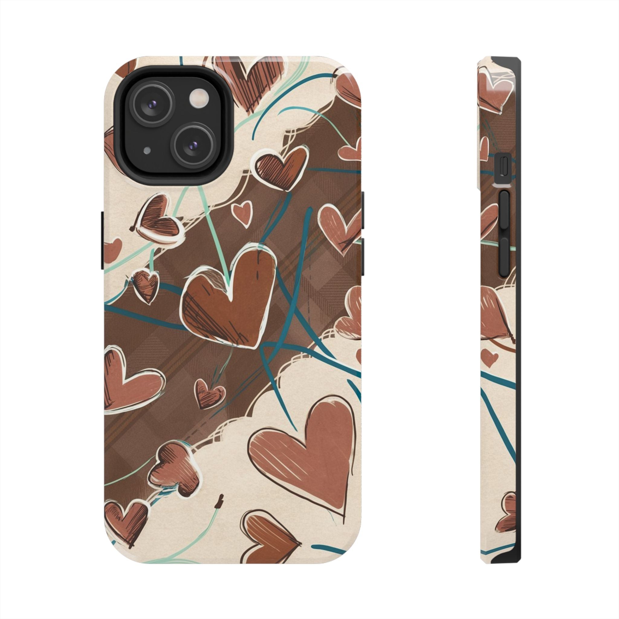 Hearts au Naturel - Tough Case for iPhone 14, 15, 16 - Spruced Roost