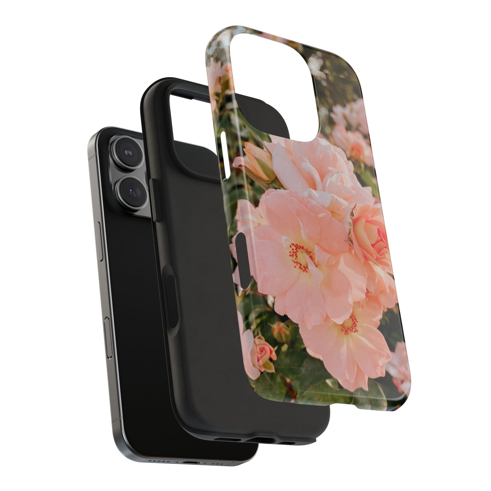 Blush Hollyhocks - Tough Case for iPhone 14, 15, 16