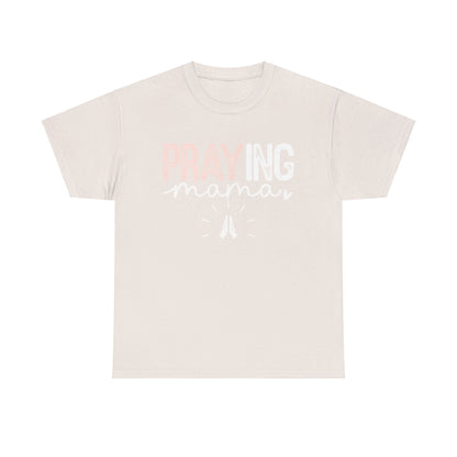 Praying Mama White Pink Unisex Heavy Cotton Tee