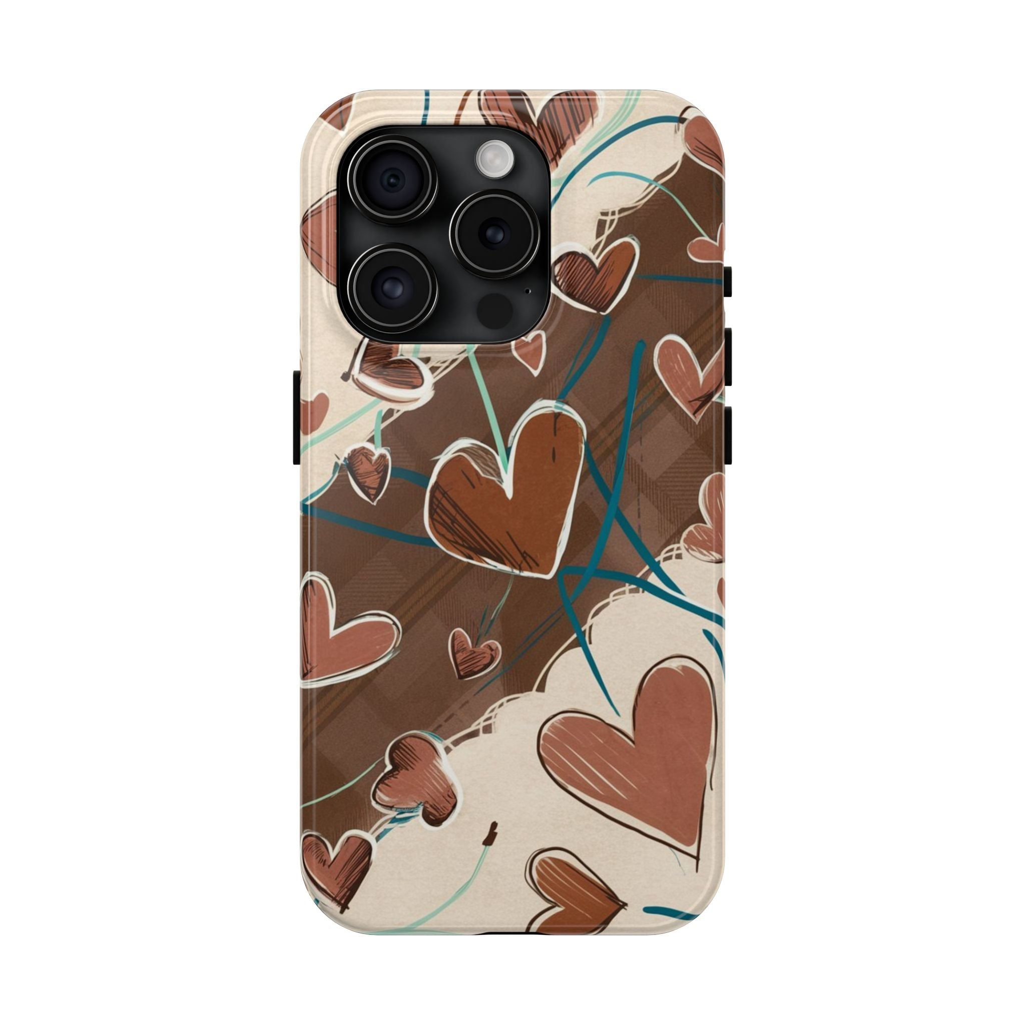 Hearts au Naturel - Tough Case for iPhone 14, 15, 16 - Spruced Roost