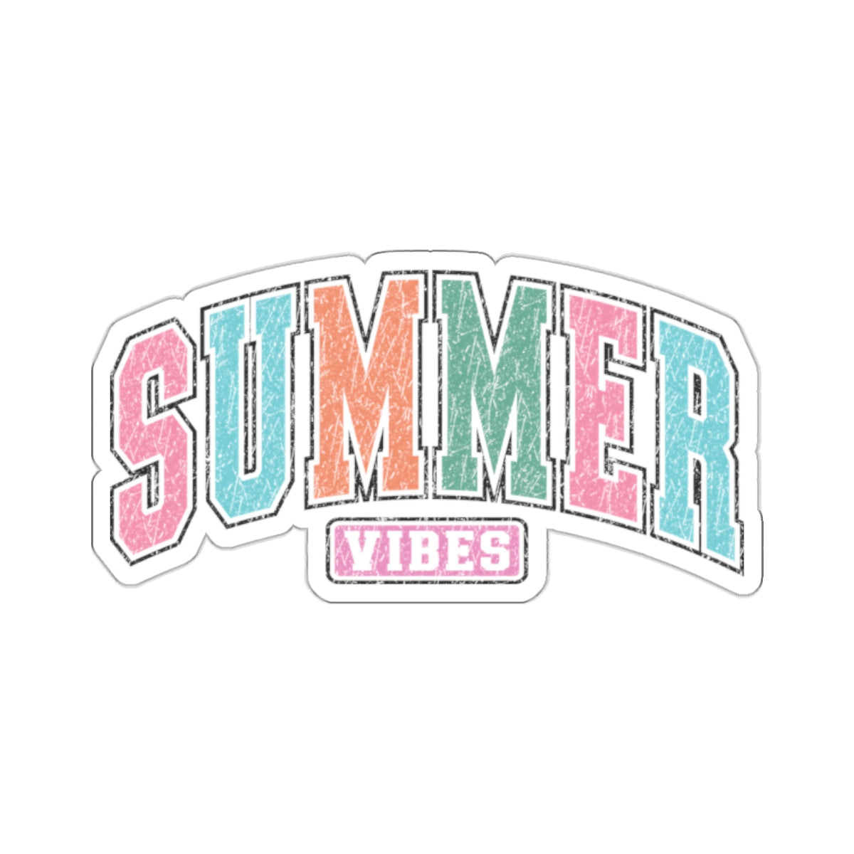 Summer Vibes Vintage Kiss-Cut Stickers