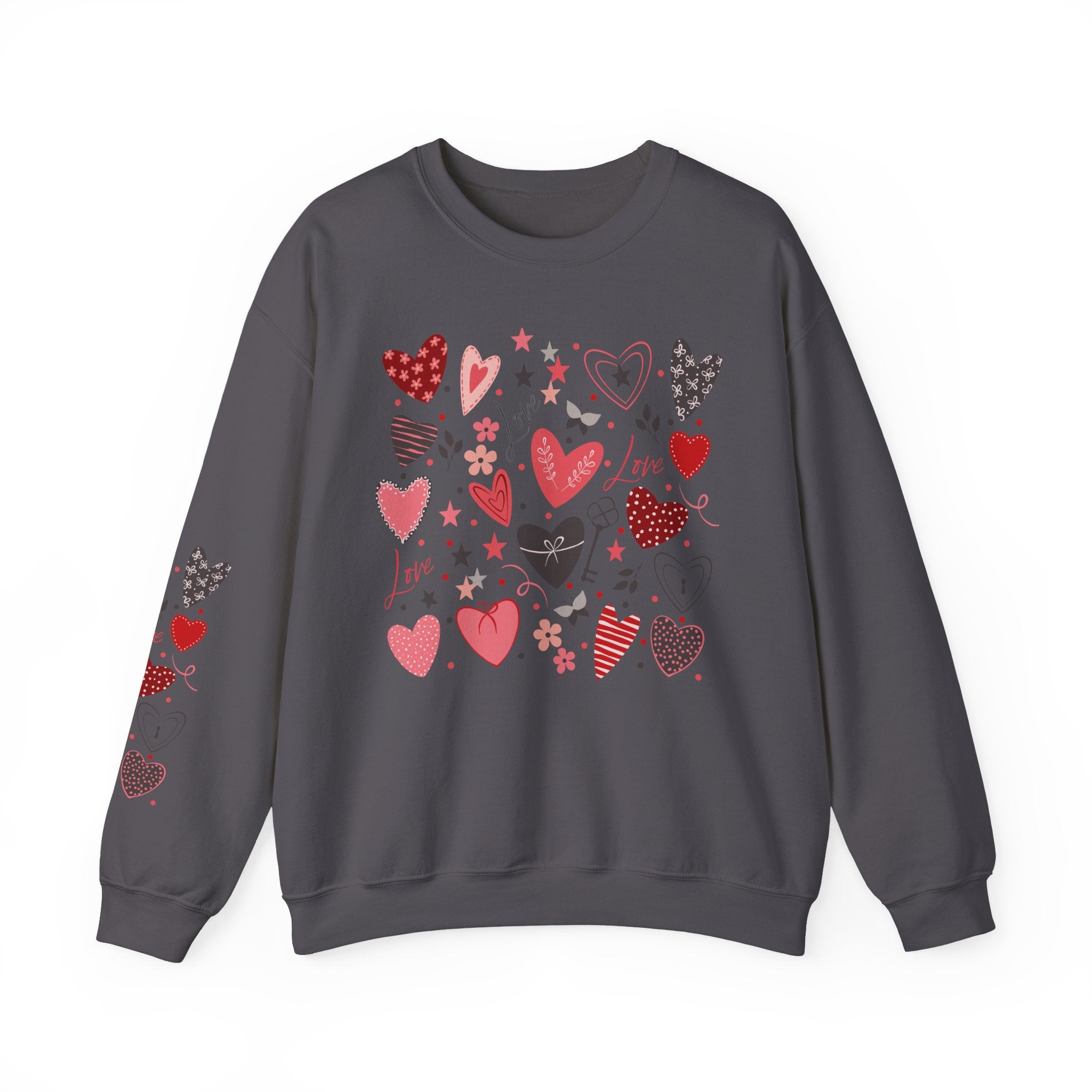 Base of Hearts Unisex Heavy Blend™ Crewneck Sweatshirt - Charcoal