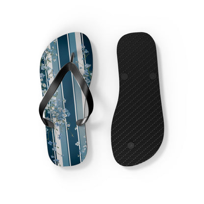 Forget me Not Striped Flip Flops