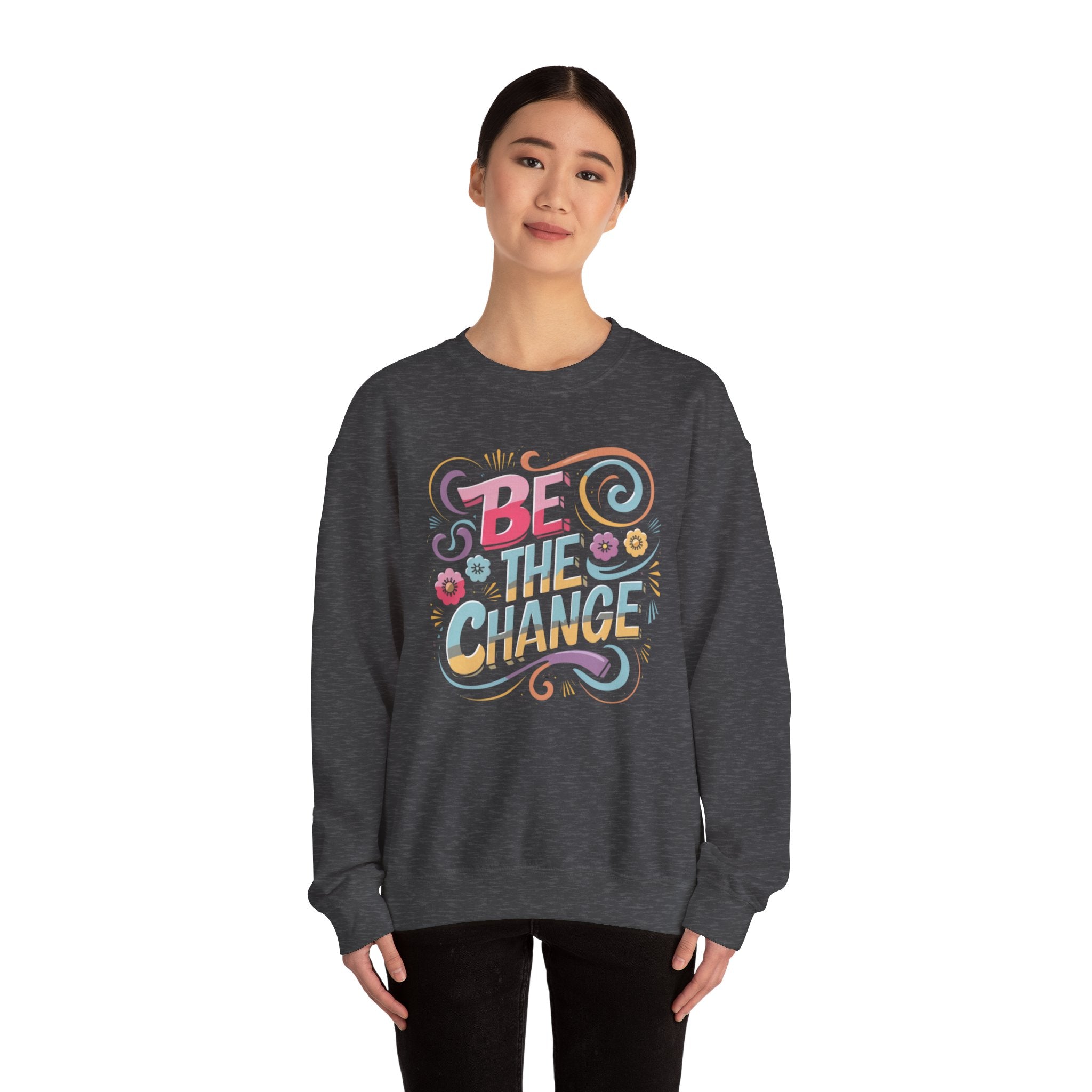 Be the Change - Unisex Heavy Blend™ Crewneck Sweatshirt - Spruced Roost